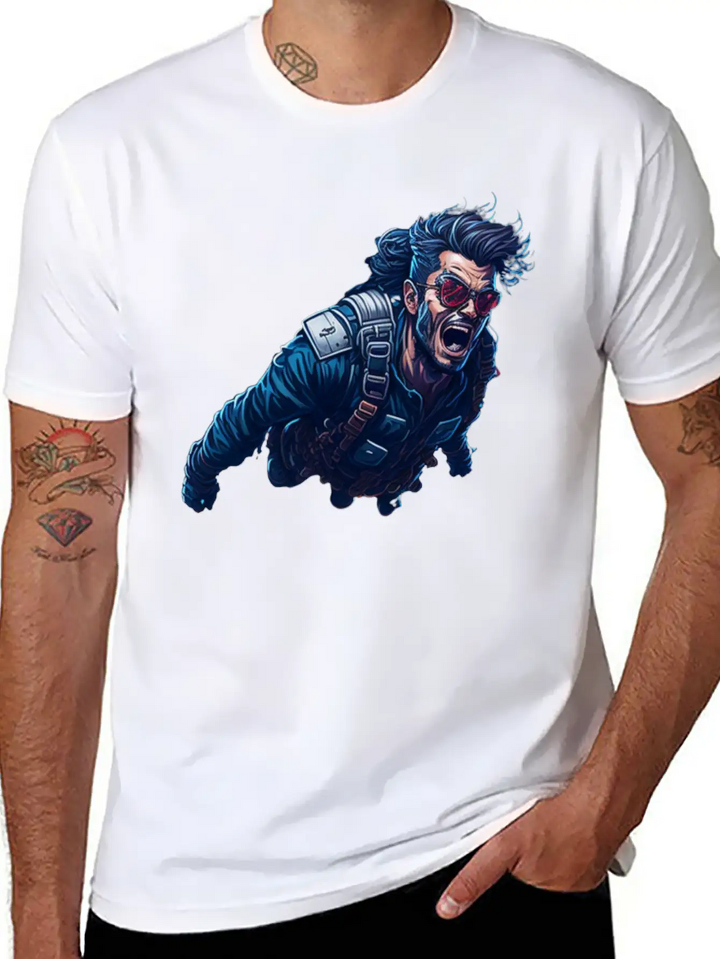 Sky Diving Unisex Short Sleeve Soft Cotton T-Shirt – Casual Everyday Wear
