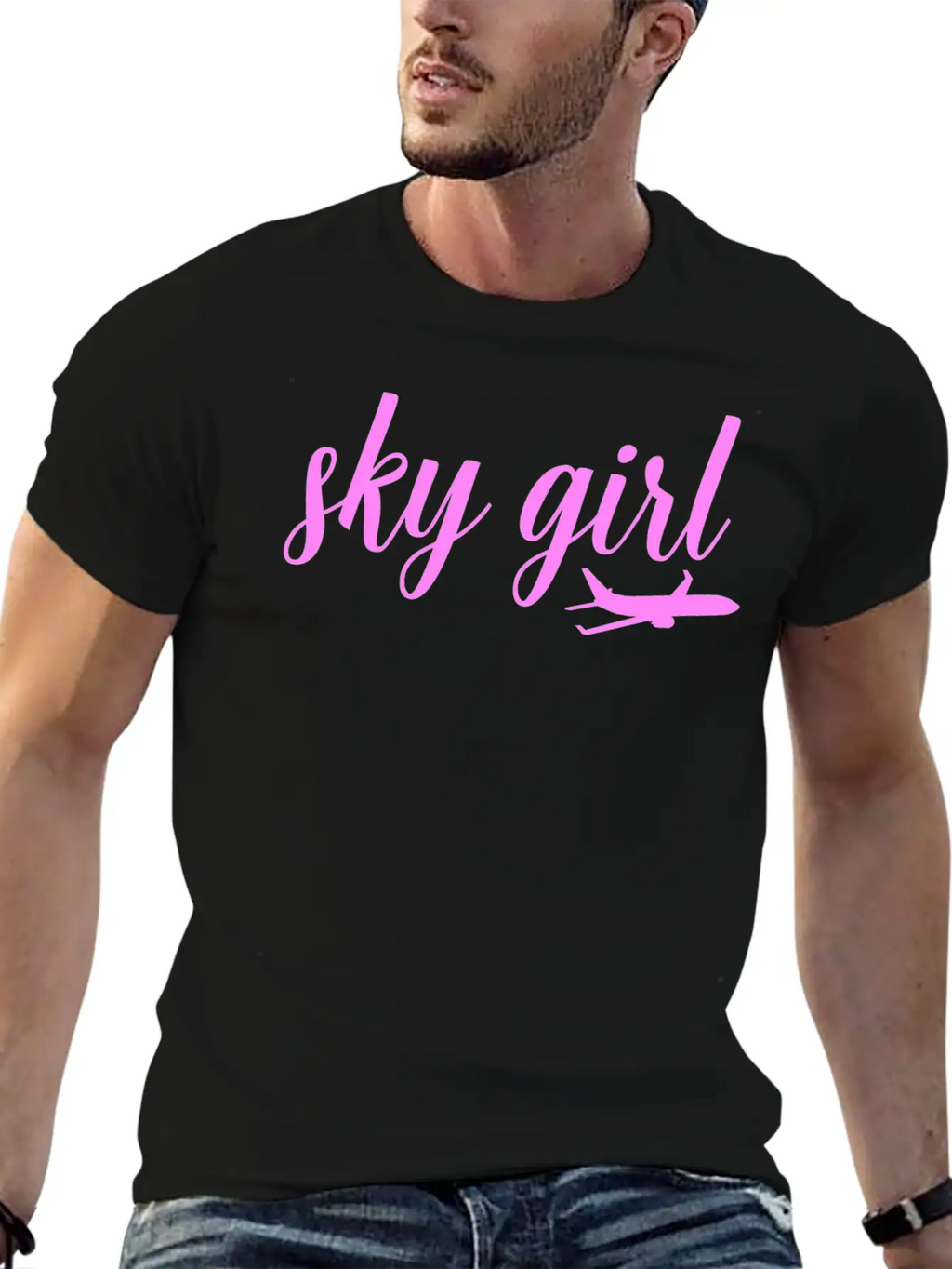 Sky Girl Flight Attendant Cabin Crew Job Unisex Casual T-Shirt – Clean Design For Daily Comfort