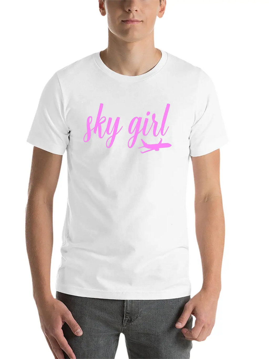 Sky Girl Flight Attendant Cabin Crew Job Unisex Casual T-Shirt – Clean Design For Daily Comfort