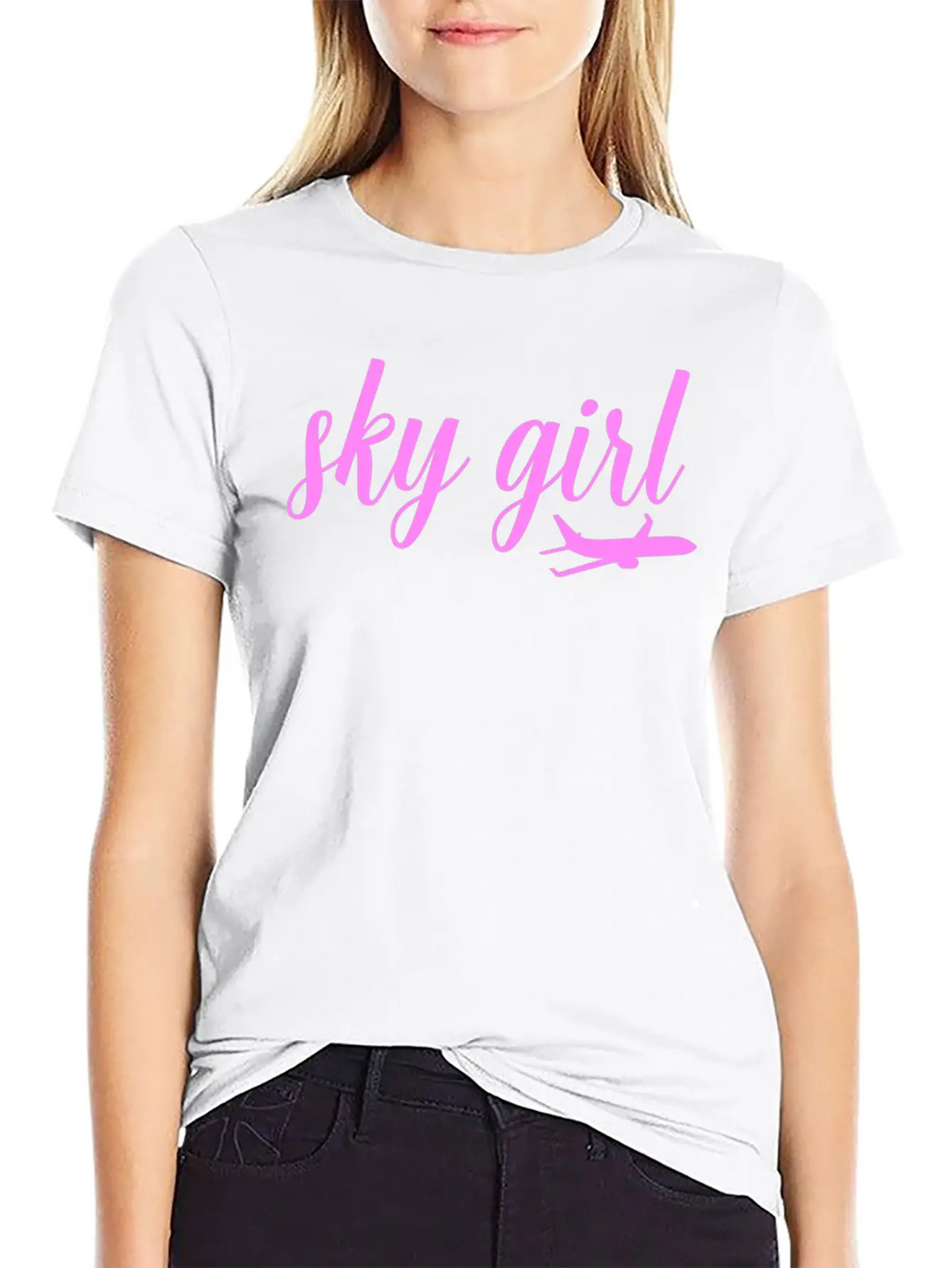 Sky Girl Flight Attendant Cabin Crew Job Unisex Casual T-Shirt – Clean Design For Daily Comfort