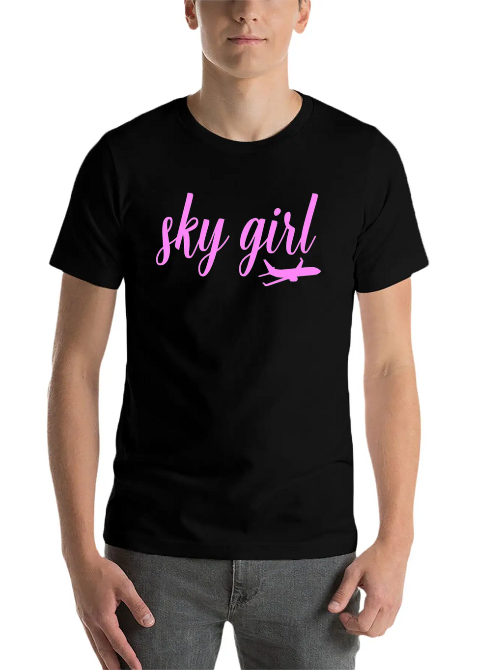 Sky Girl Flight Attendant Cabin Crew Job Unisex Casual T-Shirt – Clean Design For Daily Comfort
