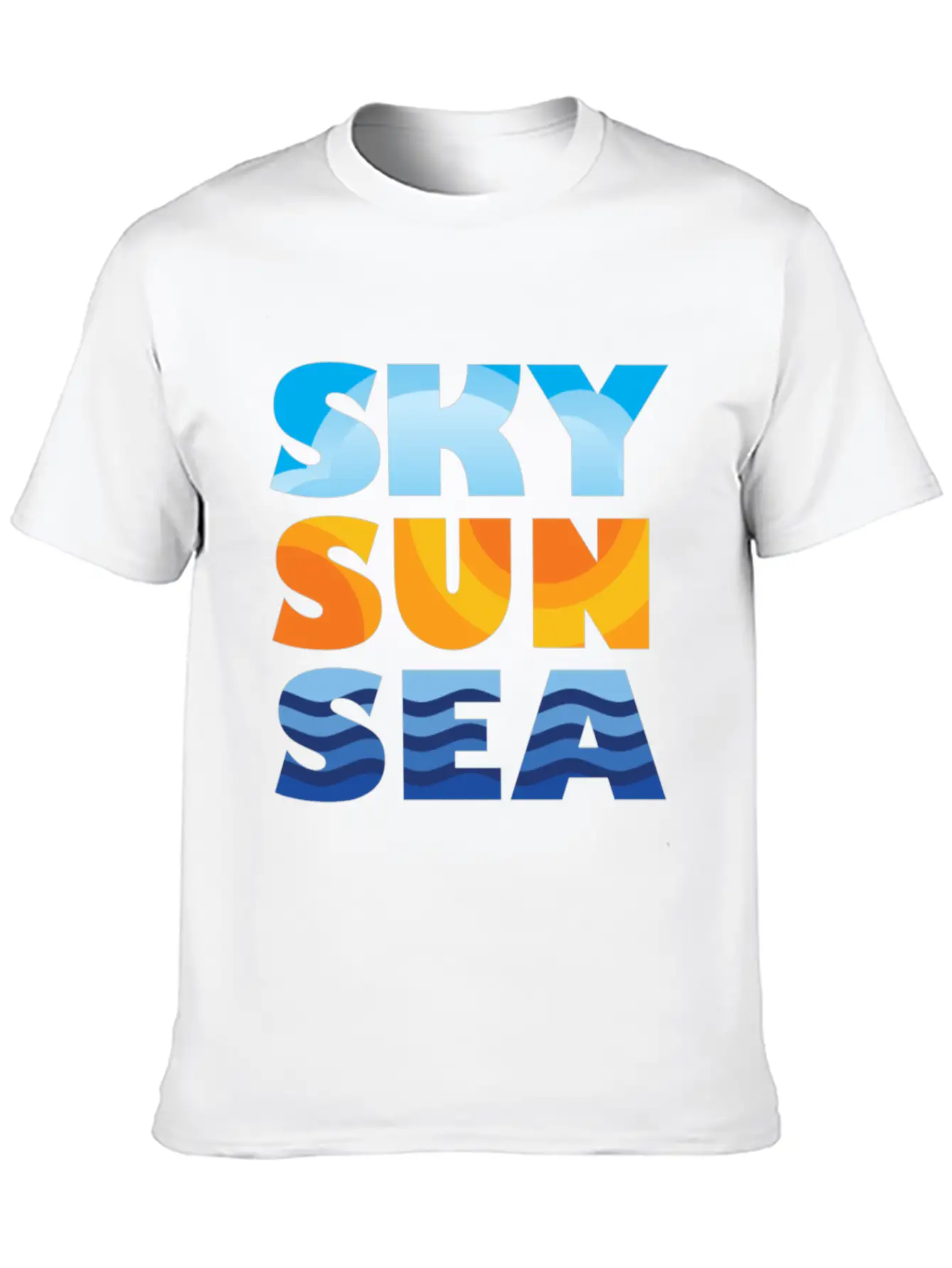 Sky Sun Sea Stylish Everyday T-Shirt – Unisex Basic Cotton Tee