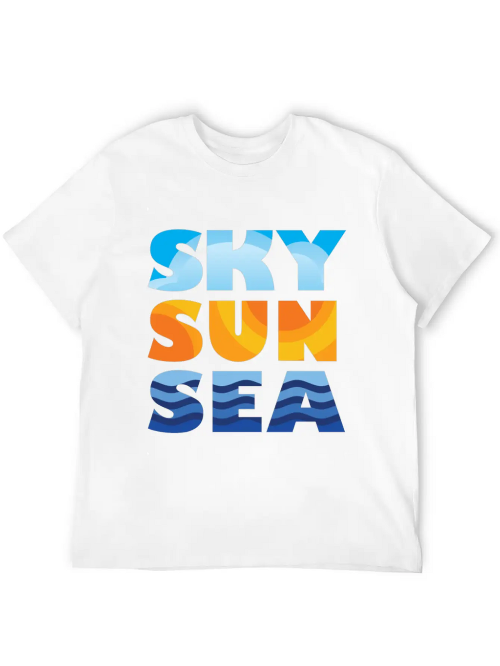 Sky Sun Sea Stylish Everyday T-Shirt – Unisex Basic Cotton Tee