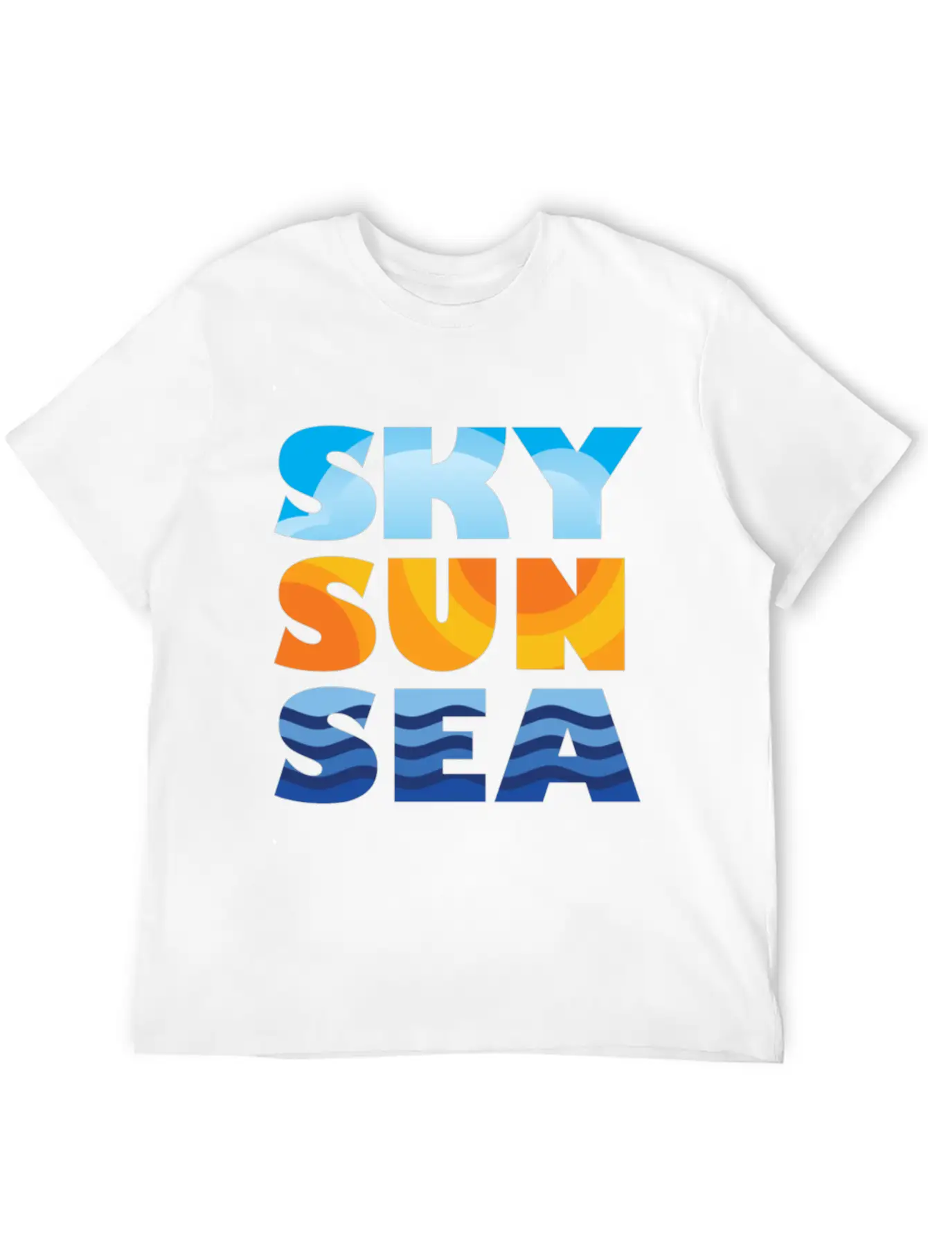 Sky Sun Sea Stylish Everyday T-Shirt – Unisex Basic Cotton Tee