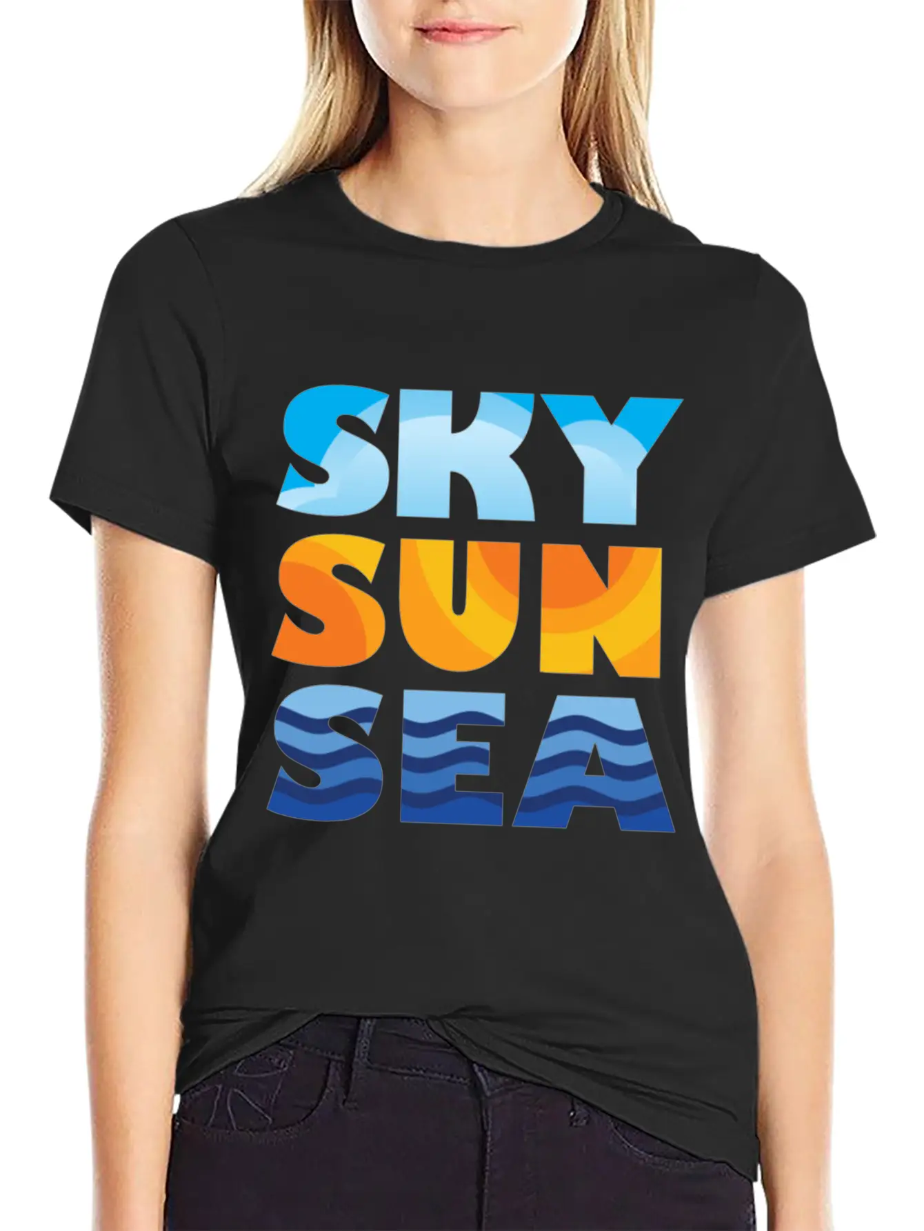 Sky Sun Sea Stylish Everyday T-Shirt – Unisex Basic Cotton Tee