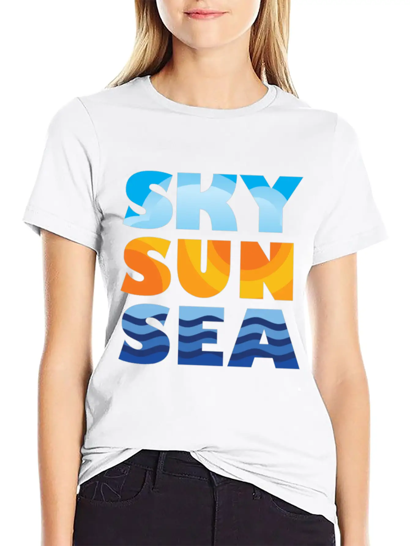 Sky Sun Sea Stylish Everyday T-Shirt – Unisex Basic Cotton Tee