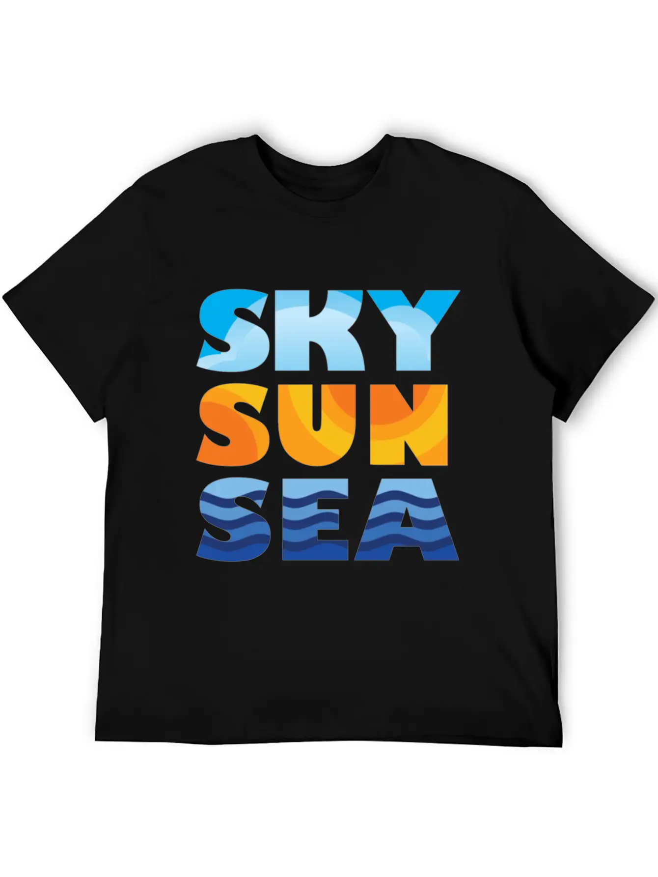 Sky Sun Sea Stylish Everyday T-Shirt – Unisex Basic Cotton Tee