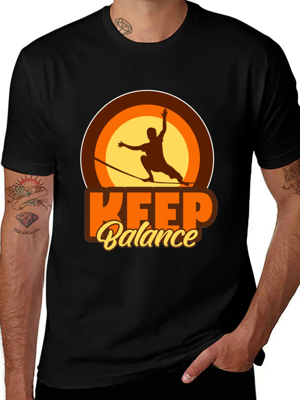 Slackline Balancing Casual Graphic T-Shirt – Simple And Comfortable Daily Wear