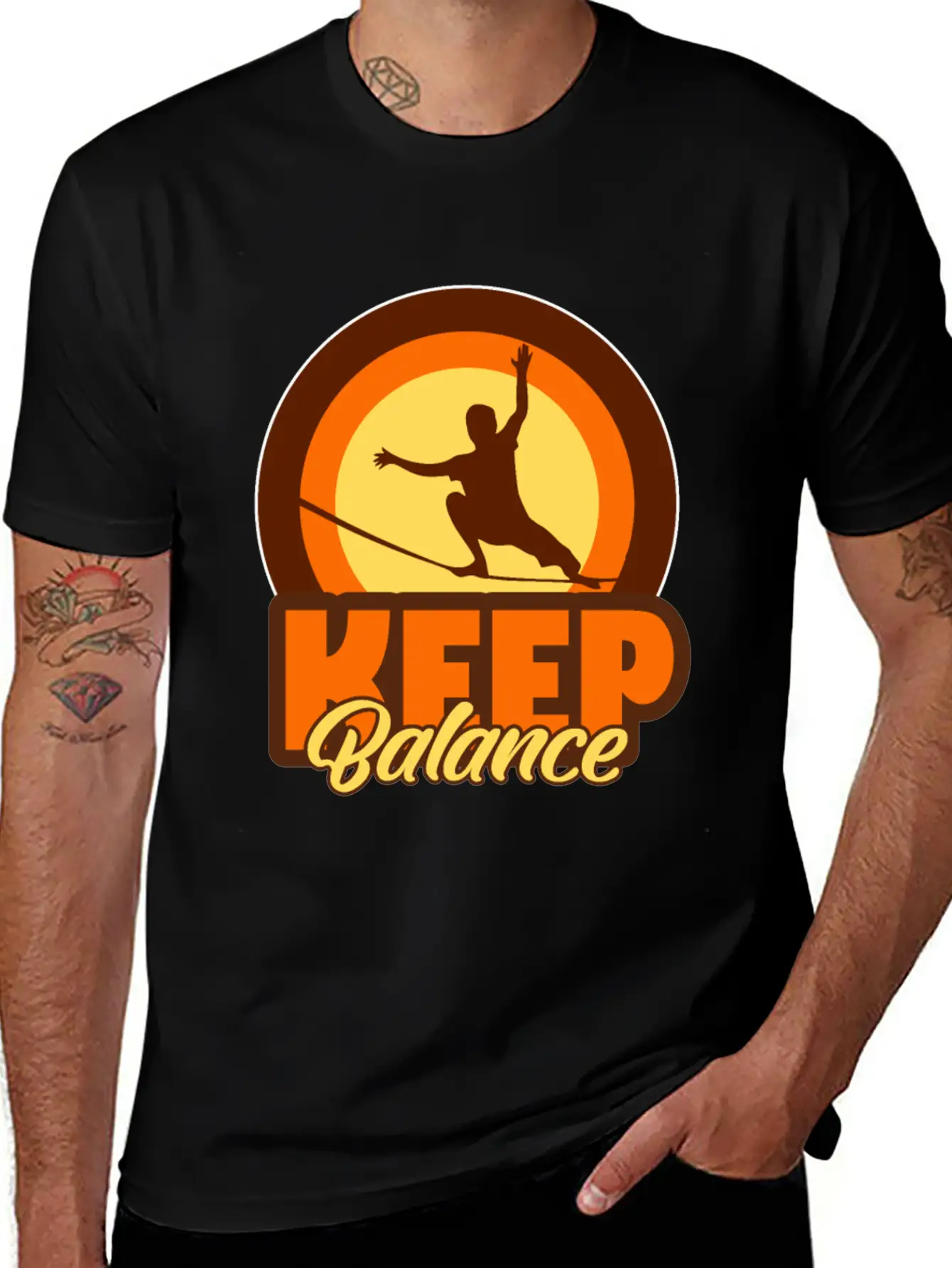 Slackline Balancing Casual Graphic T-Shirt – Simple And Comfortable Daily Wear