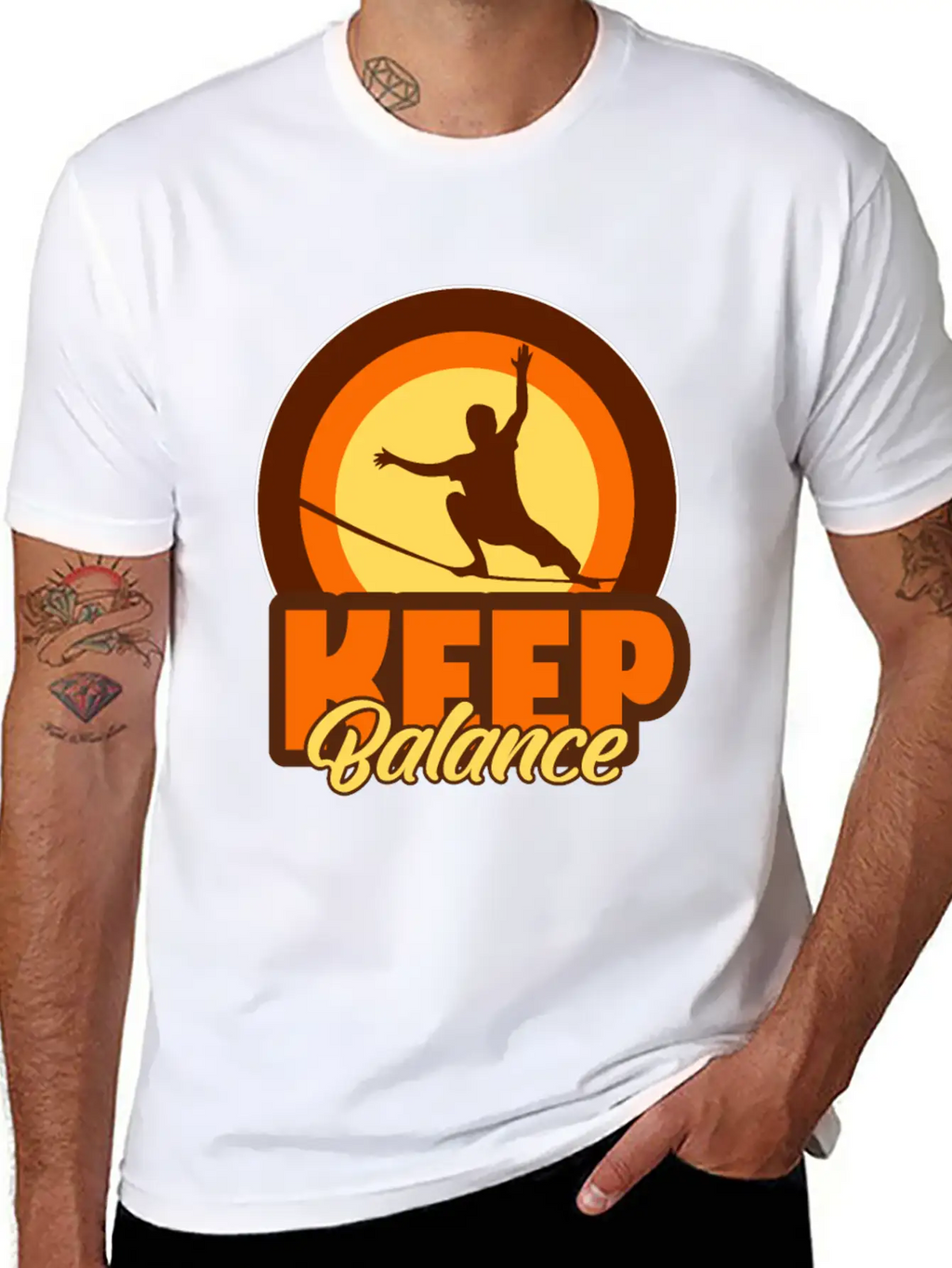 Slackline Balancing Casual Graphic T-Shirt – Simple And Comfortable Daily Wear
