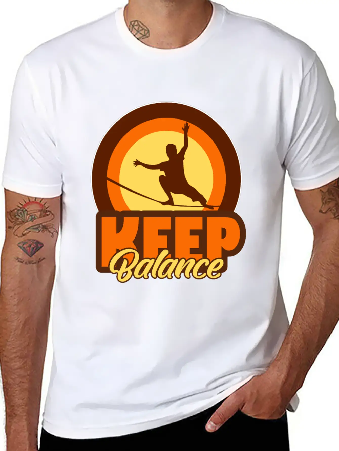 Slackline Balancing Casual Graphic T-Shirt – Simple And Comfortable Daily Wear