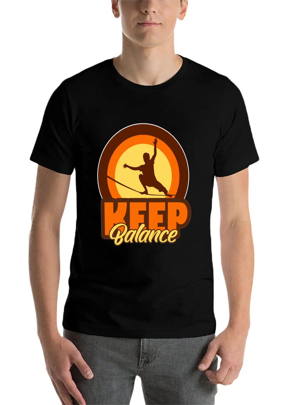 Slackline Balancing Casual Graphic T-Shirt – Simple And Comfortable Daily Wear