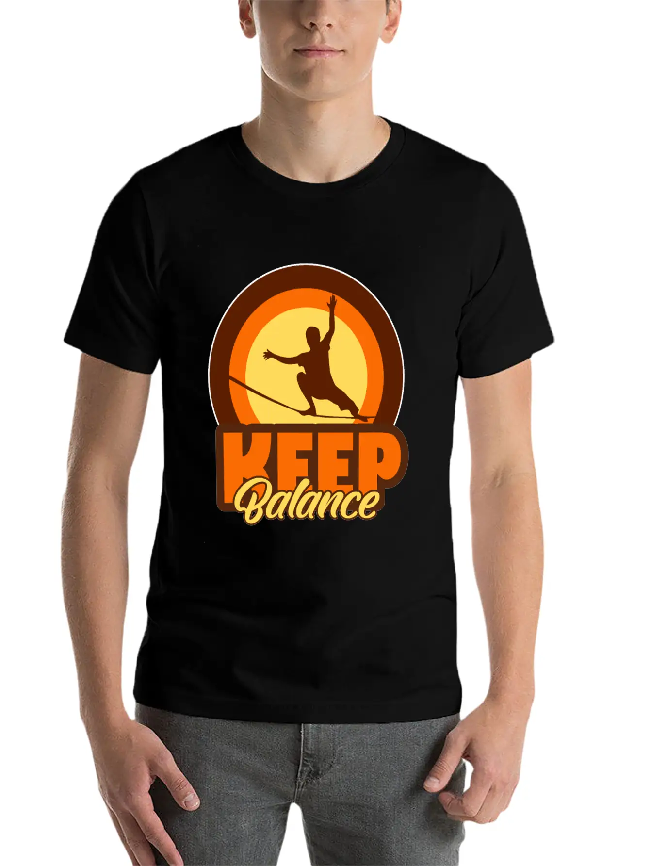 Slackline Balancing Casual Graphic T-Shirt – Simple And Comfortable Daily Wear