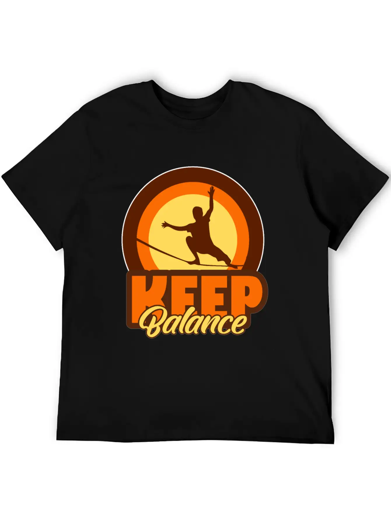 Slackline Balancing Casual Graphic T-Shirt – Simple And Comfortable Daily Wear