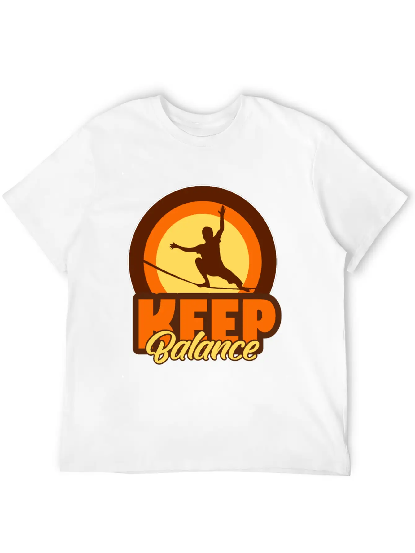 Slackline Balancing Casual Graphic T-Shirt – Simple And Comfortable Daily Wear