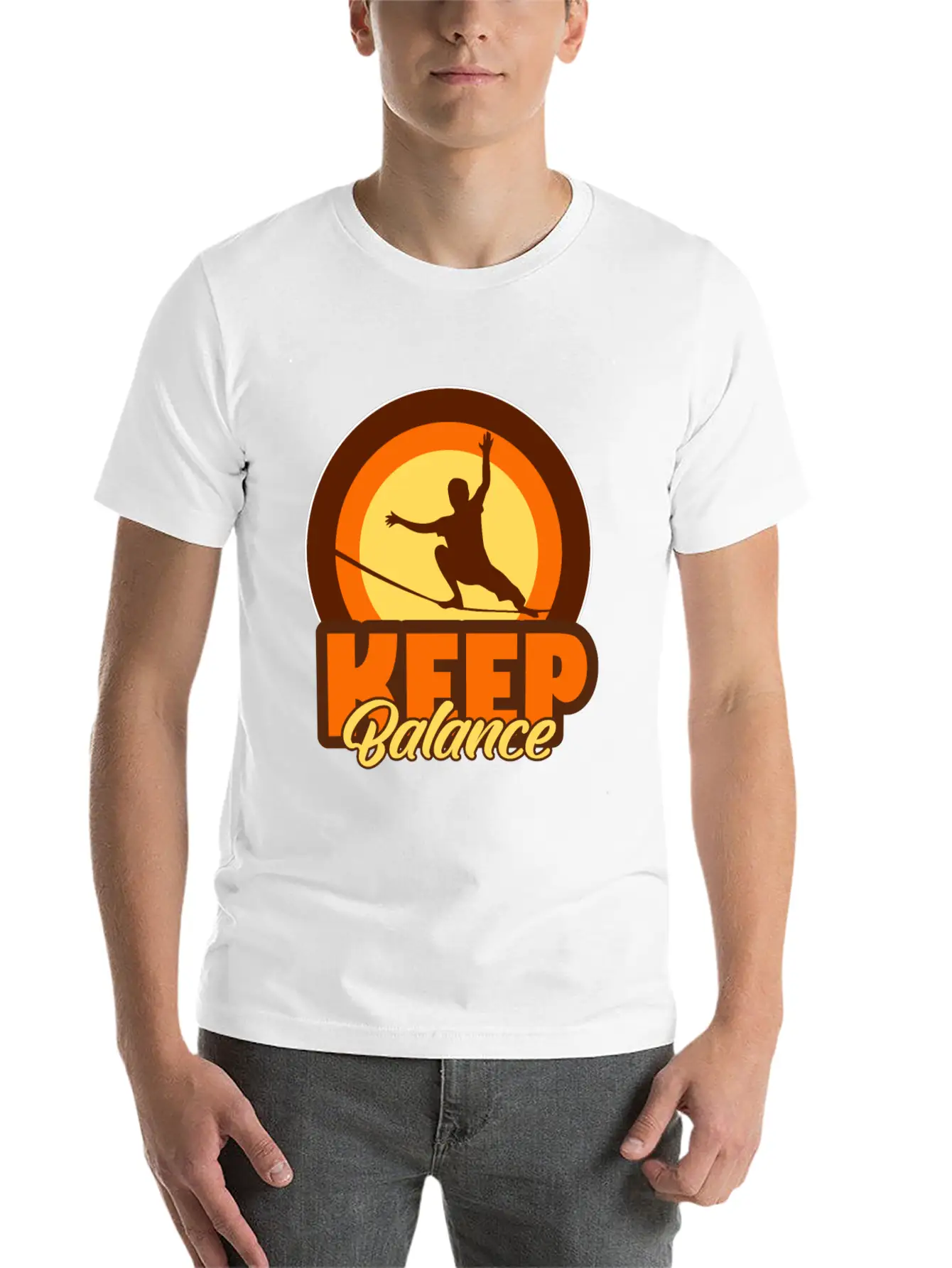 Slackline Balancing Casual Graphic T-Shirt – Simple And Comfortable Daily Wear