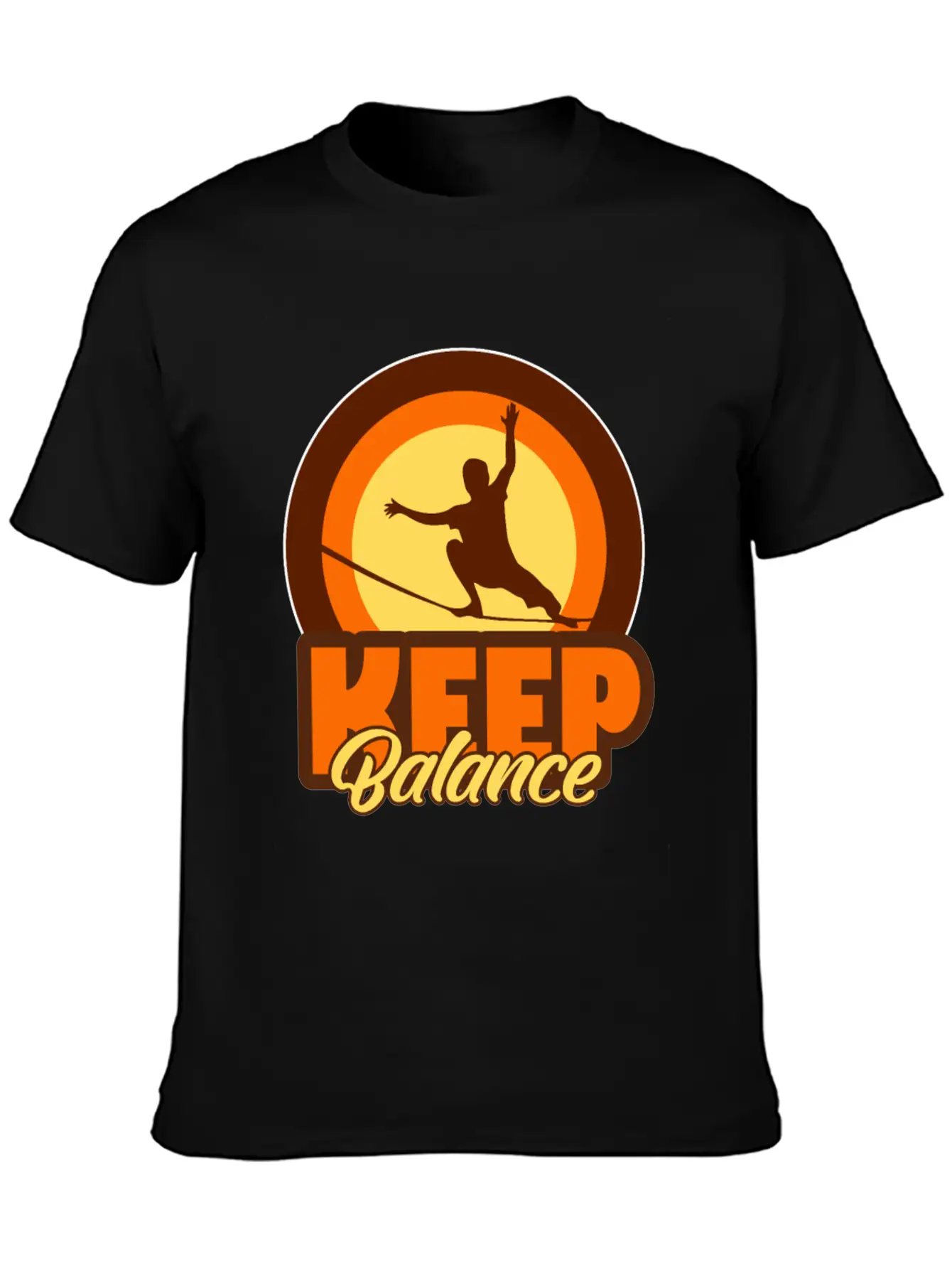 Slackline Balancing Casual Graphic T-Shirt – Simple And Comfortable Daily Wear