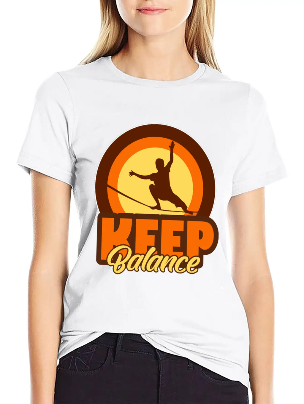 Slackline Balancing Casual Graphic T-Shirt – Simple And Comfortable Daily Wear