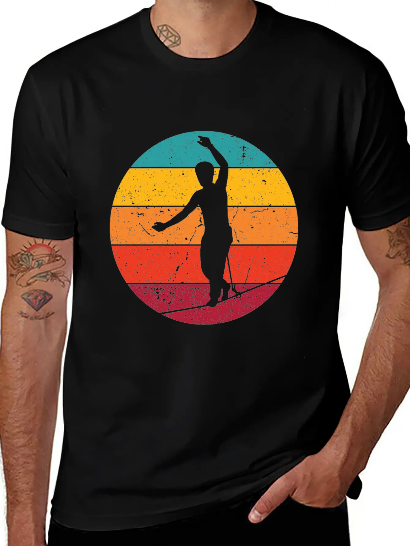 Slackline Slacklining Balance In Sunlight Stylish Everyday T-Shirt – Unisex Basic Cotton Tee