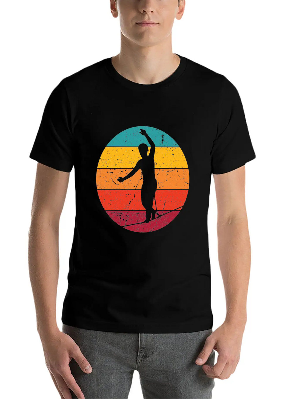 Slackline Slacklining Balance In Sunlight Stylish Everyday T-Shirt – Unisex Basic Cotton Tee