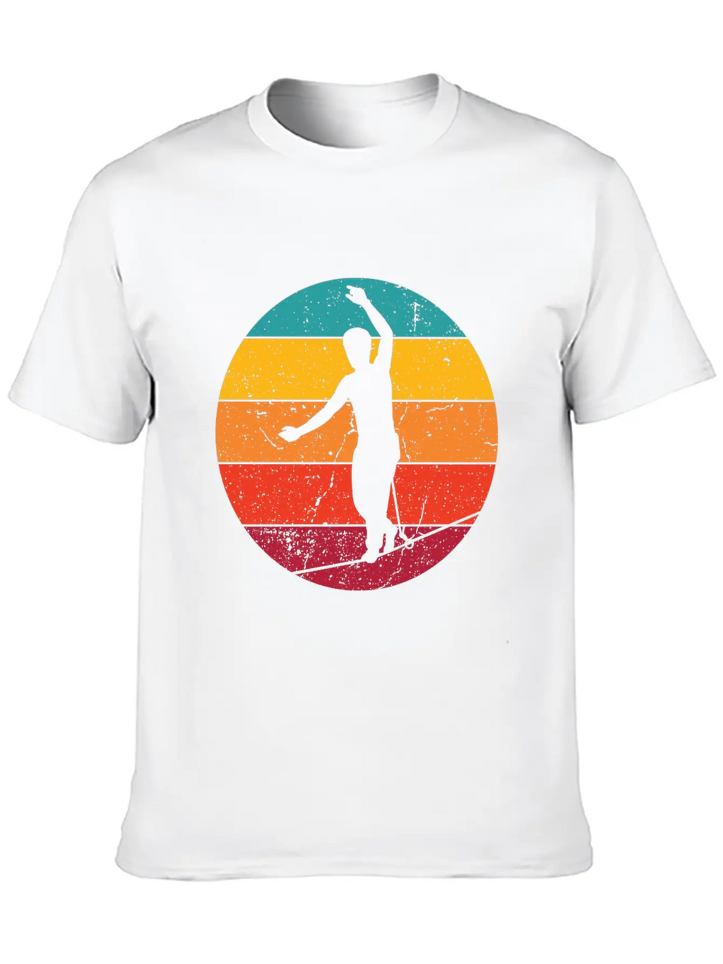 Slackline Slacklining Balance In Sunlight Stylish Everyday T-Shirt – Unisex Basic Cotton Tee
