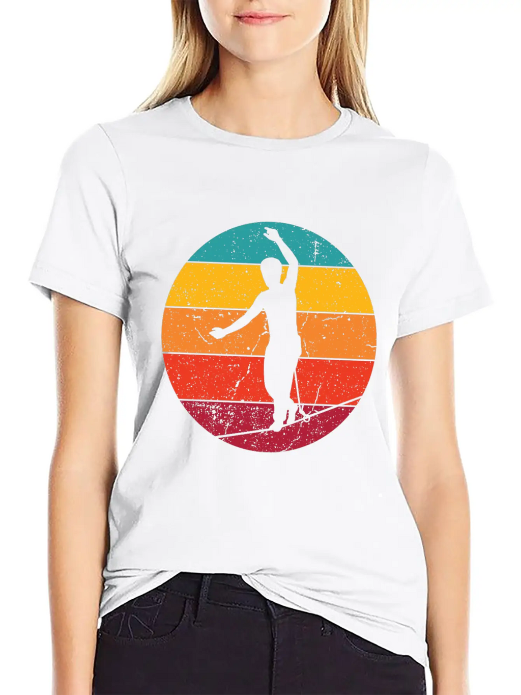 Slackline Slacklining Balance In Sunlight Stylish Everyday T-Shirt – Unisex Basic Cotton Tee