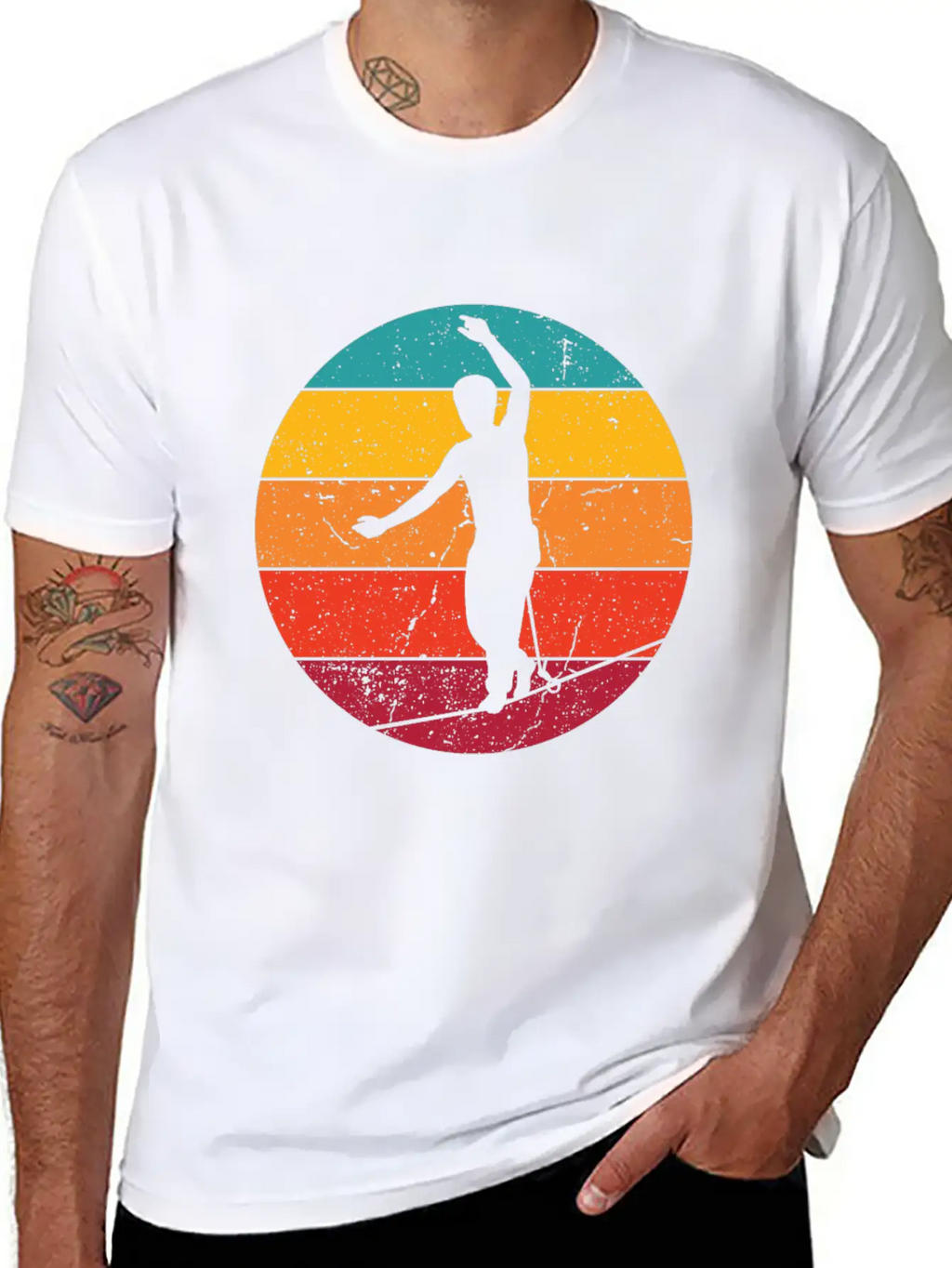 Slackline Slacklining Balance In Sunlight Stylish Everyday T-Shirt – Unisex Basic Cotton Tee