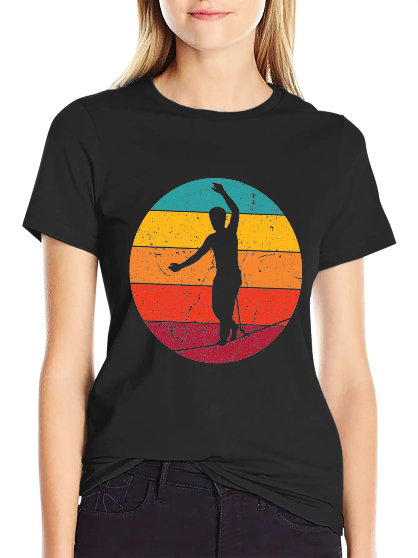 Slackline Slacklining Balance In Sunlight Stylish Everyday T-Shirt – Unisex Basic Cotton Tee
