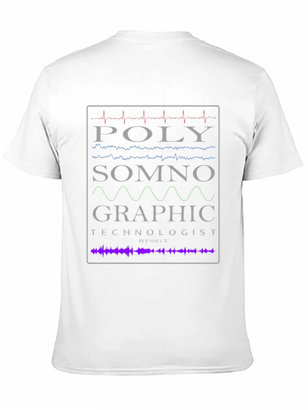 Sleep Tech Sleep Lab Polysomno Tech Waveforms Stylish Everyday T-Shirt – Unisex Basic Cotton Tee