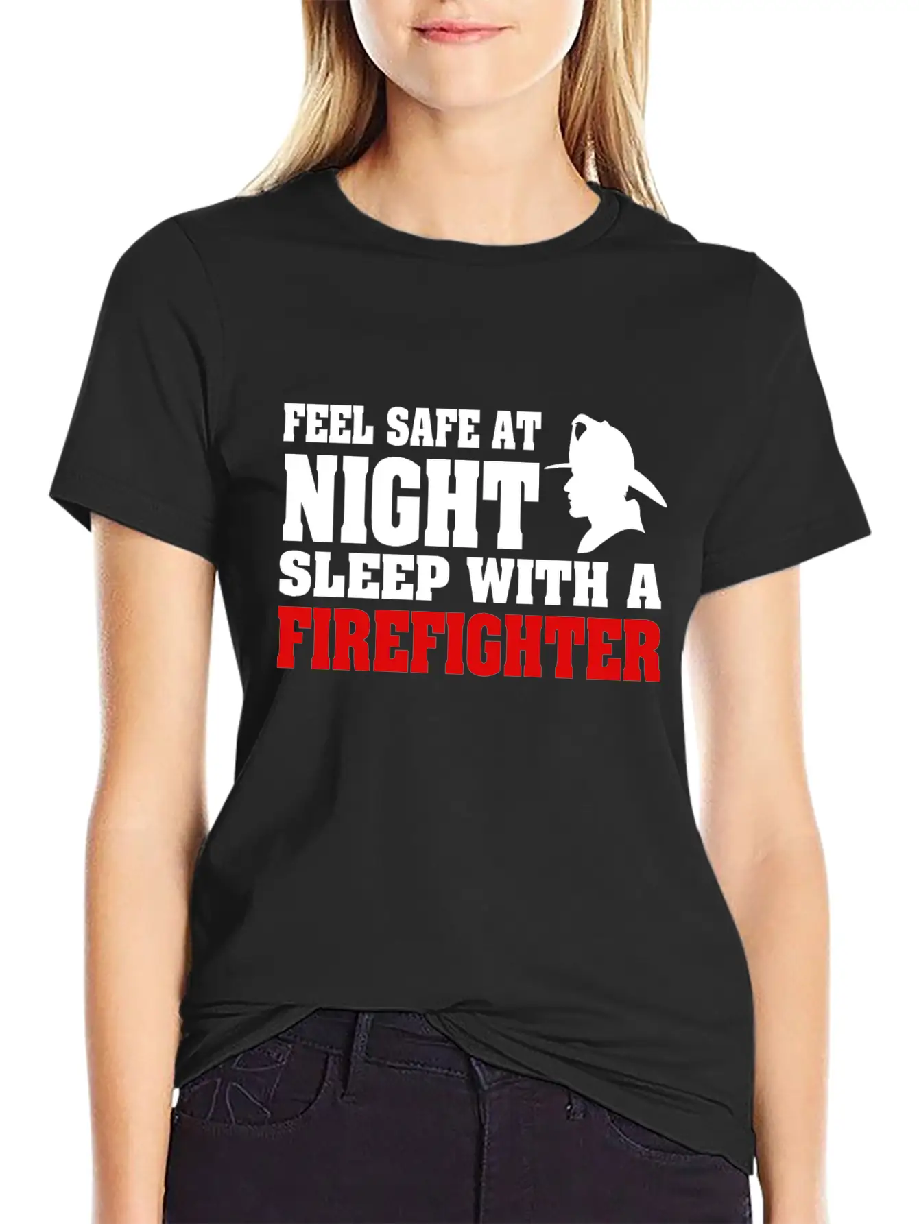 Sleep With A Firefighter Unisex Short Sleeve Soft Cotton T-Shirt – Casual Everyday Wear