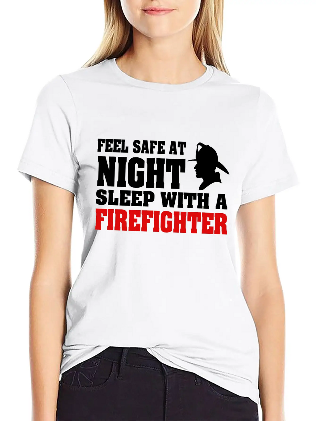 Sleep With A Firefighter Unisex Short Sleeve Soft Cotton T-Shirt – Casual Everyday Wear