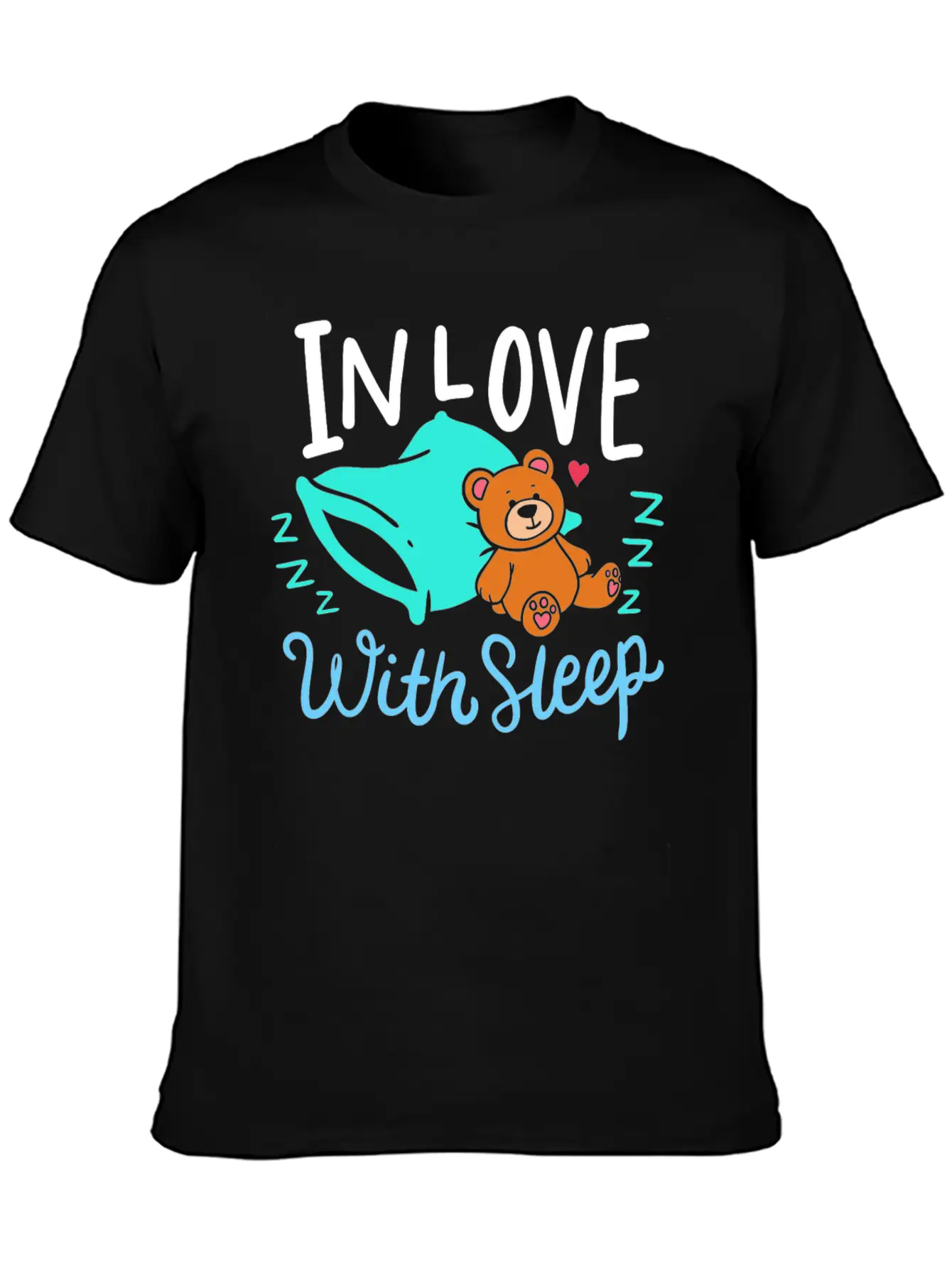 Sleeping Unisex Short Sleeve Soft Cotton T-Shirt – Casual Everyday Wear