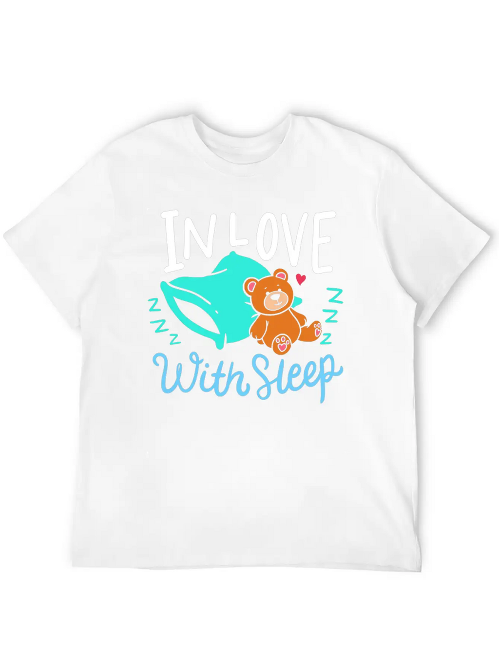 Sleeping Unisex Short Sleeve Soft Cotton T-Shirt – Casual Everyday Wear
