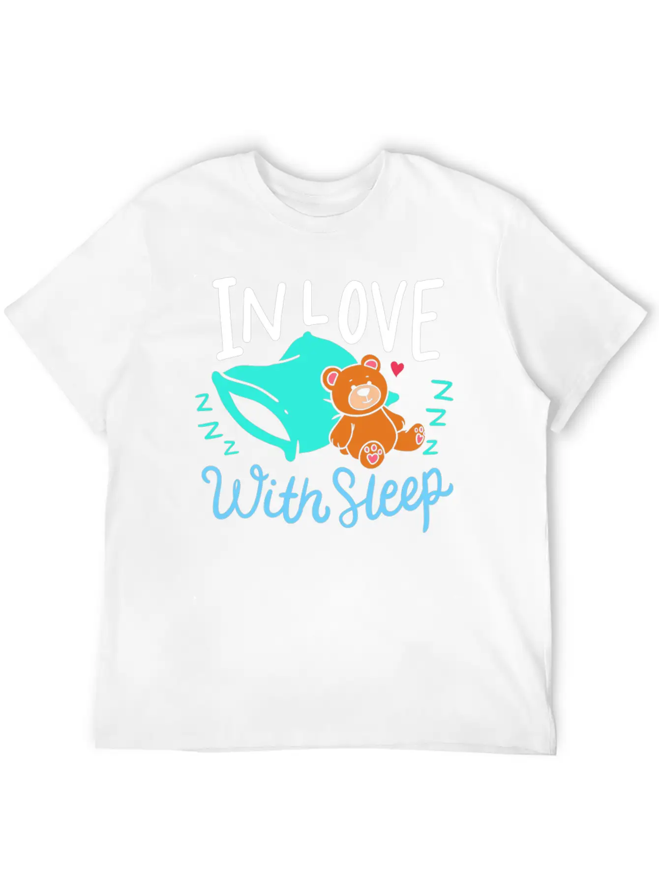 Sleeping Unisex Short Sleeve Soft Cotton T-Shirt – Casual Everyday Wear
