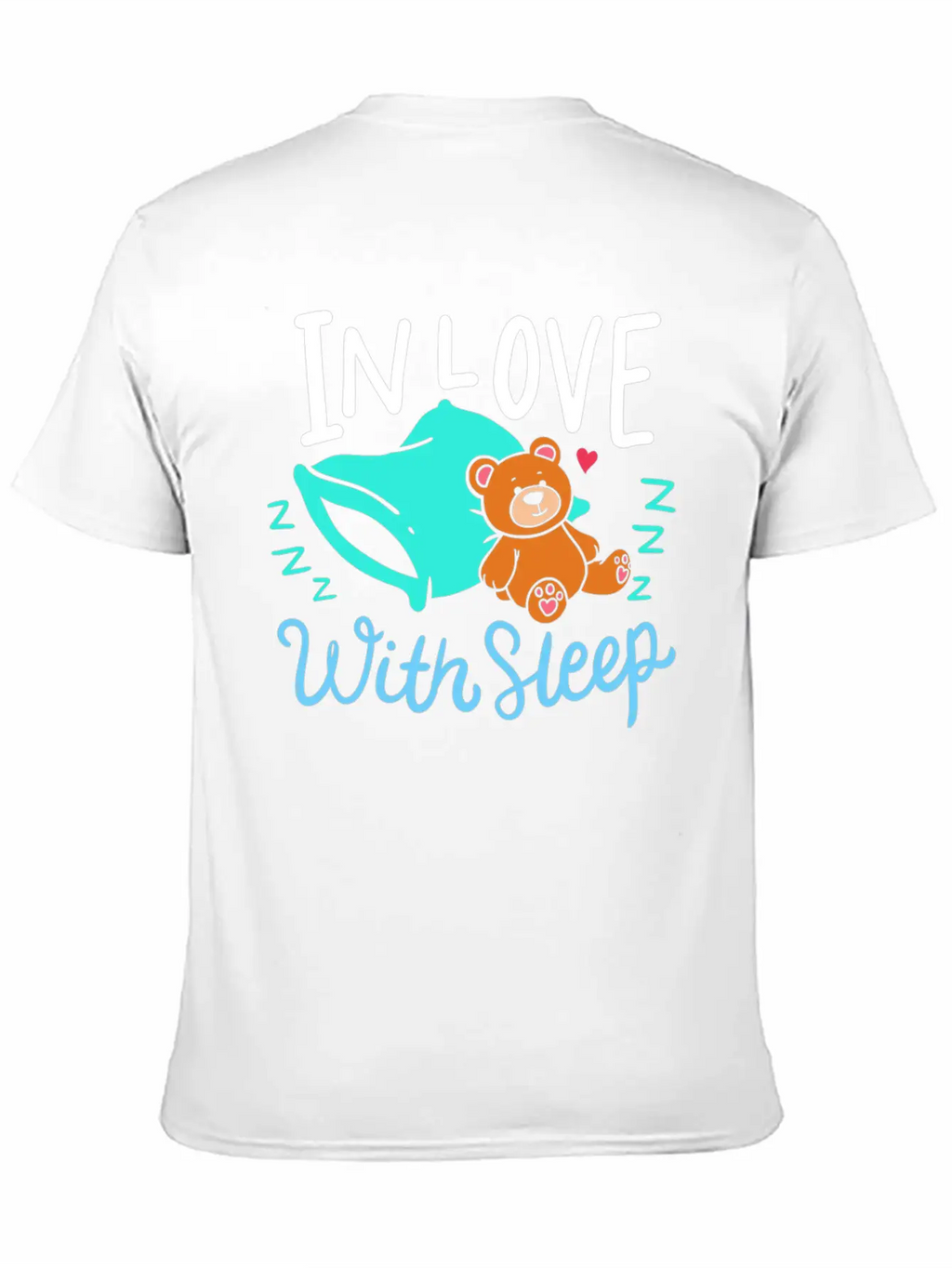Sleeping Unisex Short Sleeve Soft Cotton T-Shirt – Casual Everyday Wear