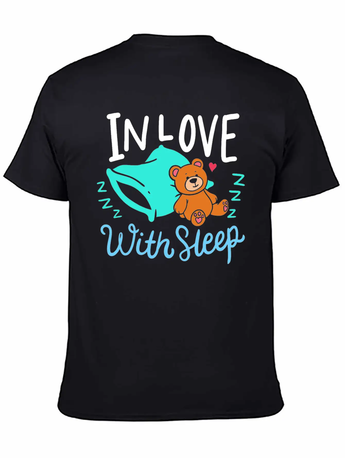 Sleeping Unisex Short Sleeve Soft Cotton T-Shirt – Casual Everyday Wear