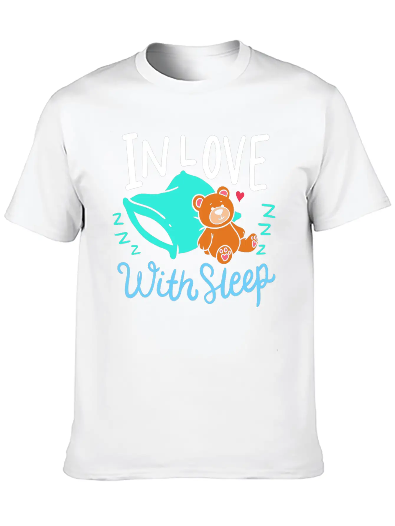 Sleeping Unisex Short Sleeve Soft Cotton T-Shirt – Casual Everyday Wear