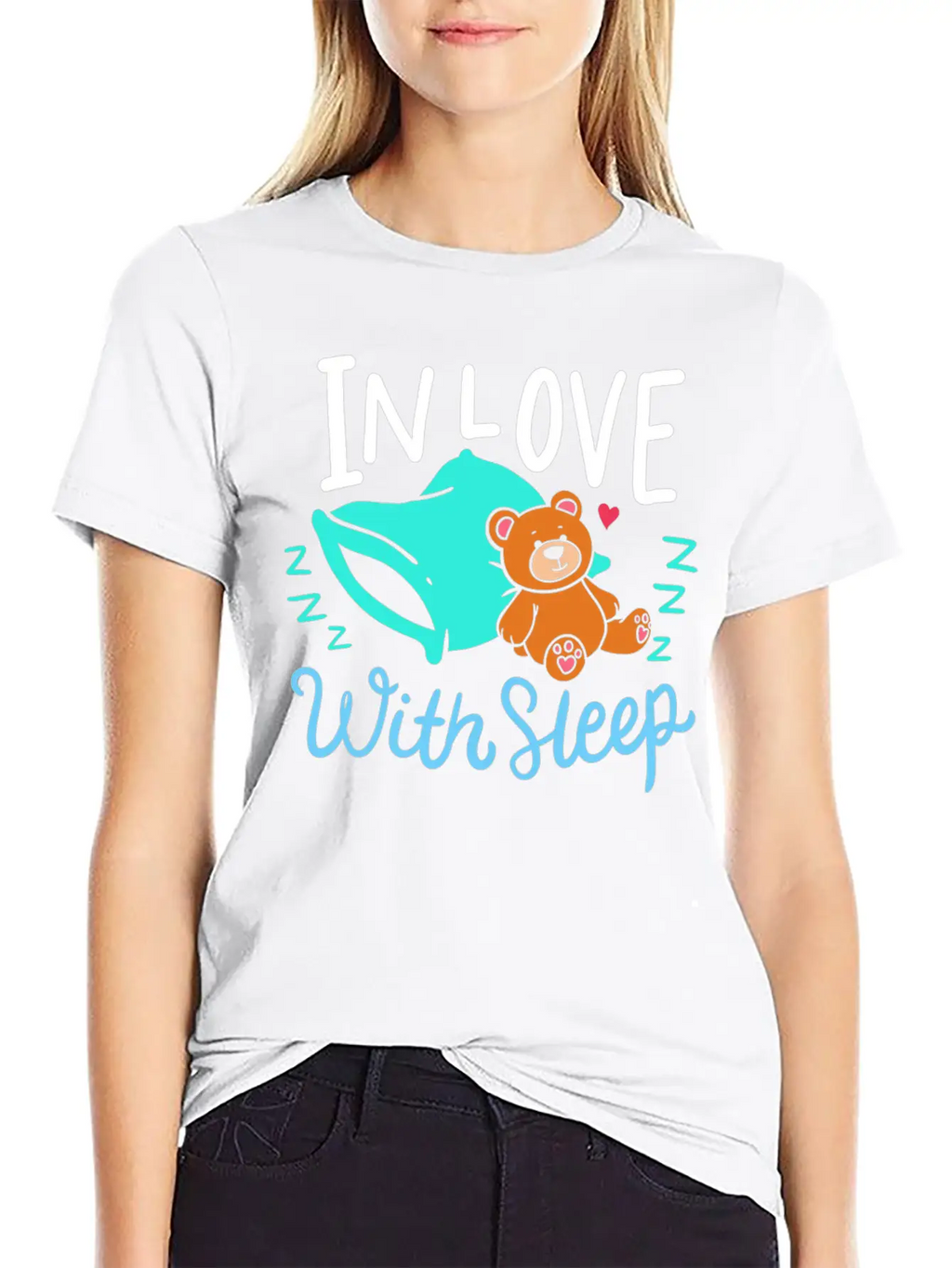 Sleeping Unisex Short Sleeve Soft Cotton T-Shirt – Casual Everyday Wear