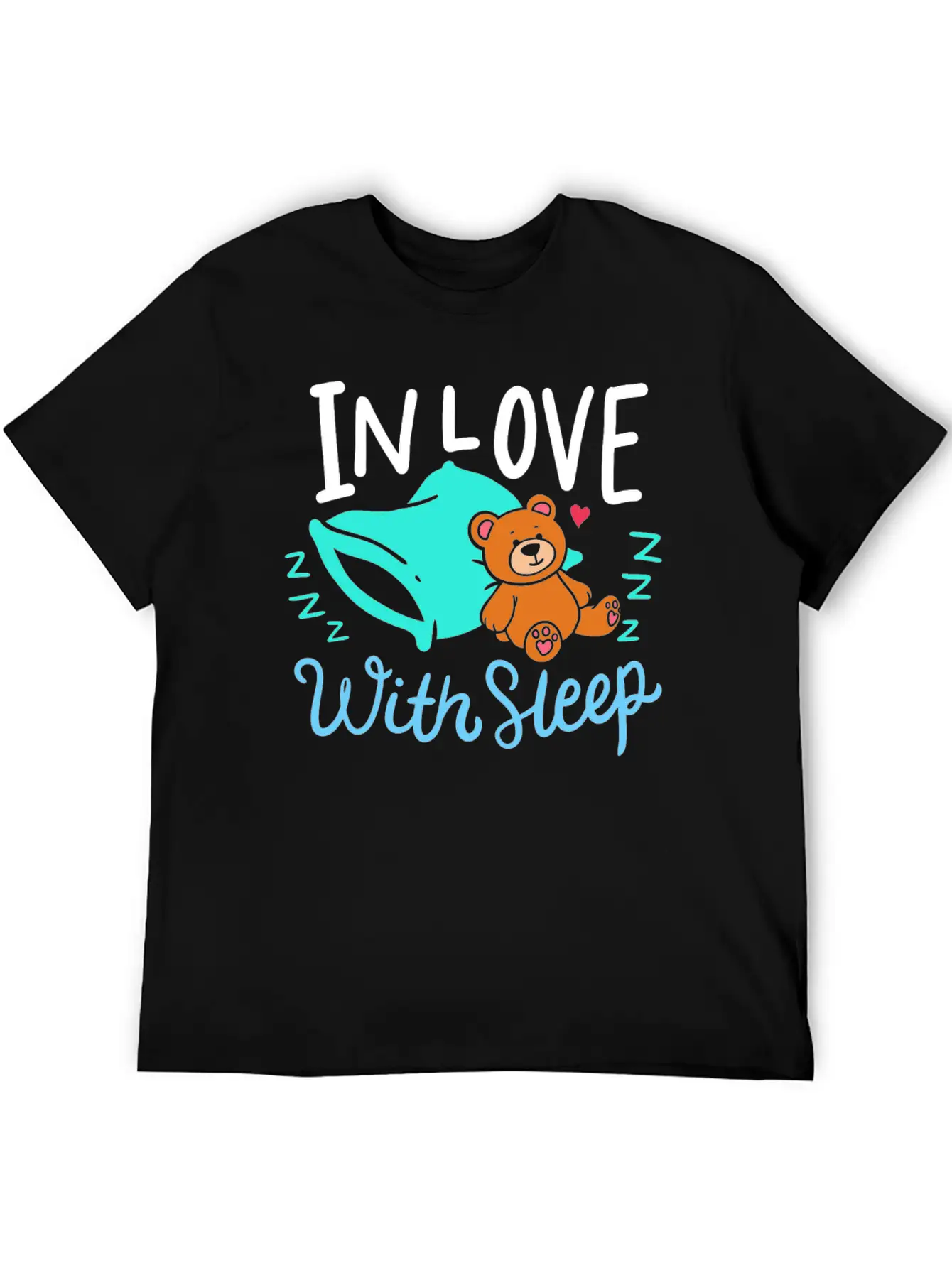 Sleeping Unisex Short Sleeve Soft Cotton T-Shirt – Casual Everyday Wear