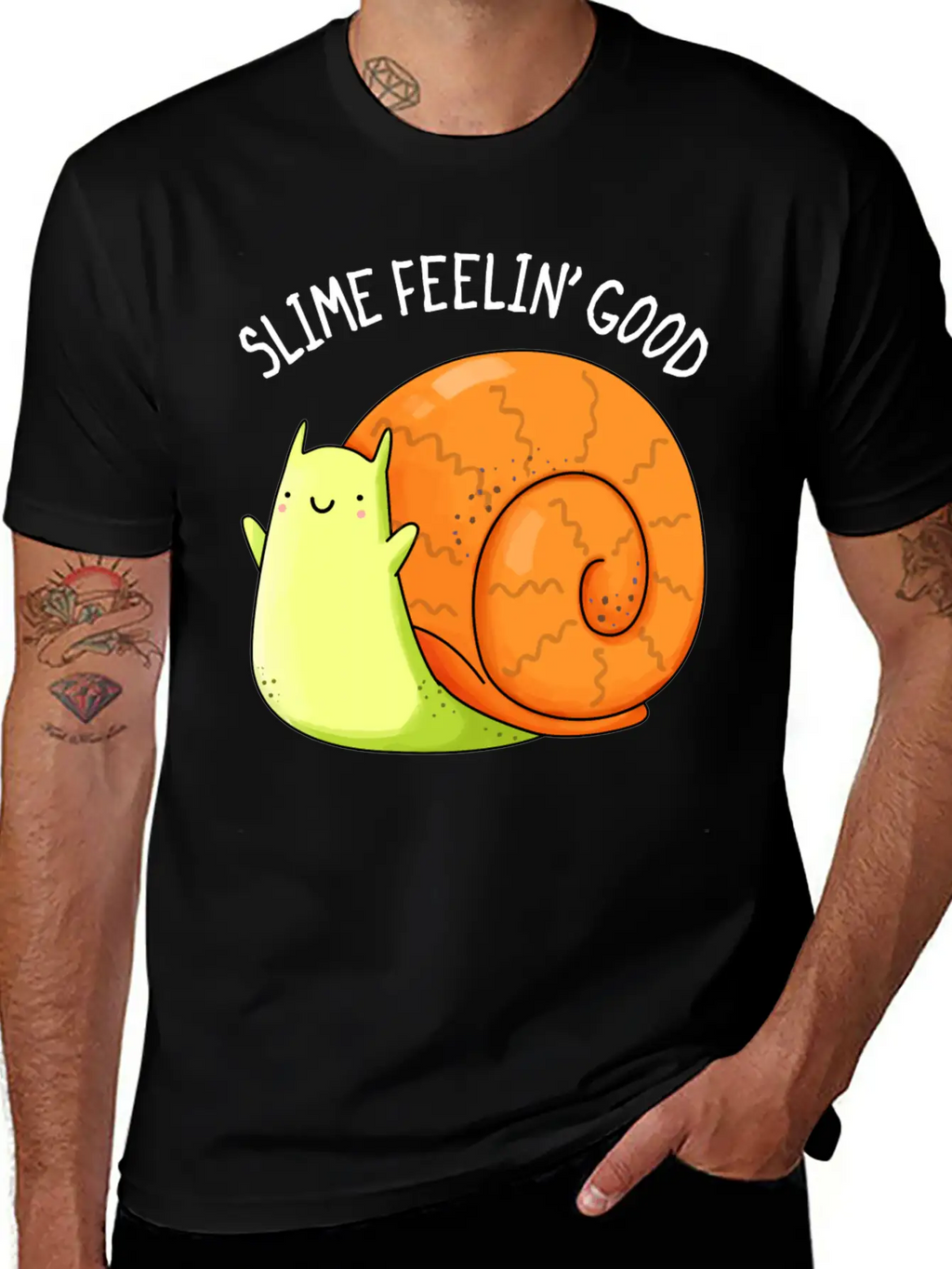 Slime Feeling Good Cute Snail Unisex Casual T-Shirt – Clean Design For Daily Comfort