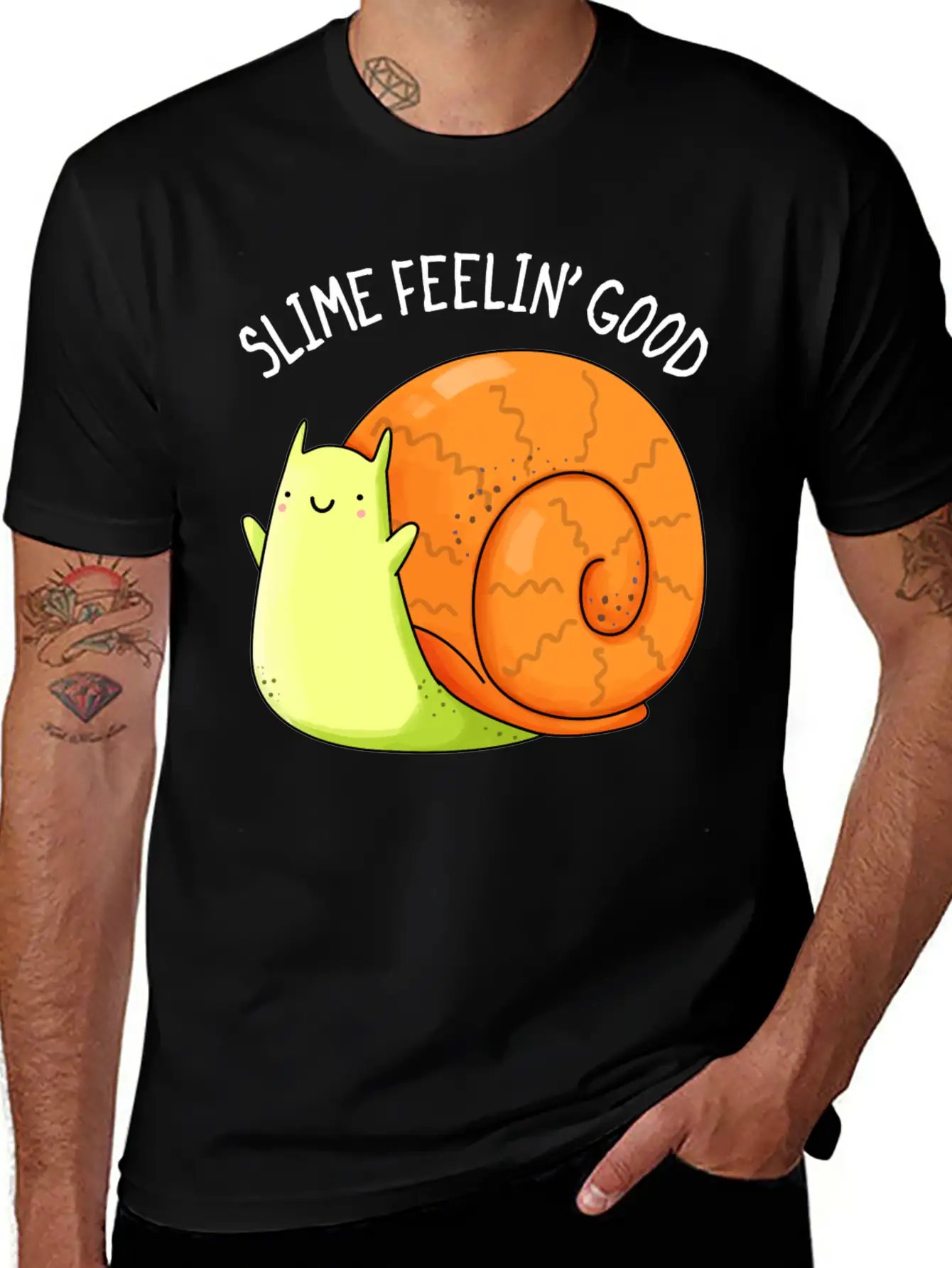 Slime Feeling Good Cute Snail Unisex Casual T-Shirt – Clean Design For Daily Comfort