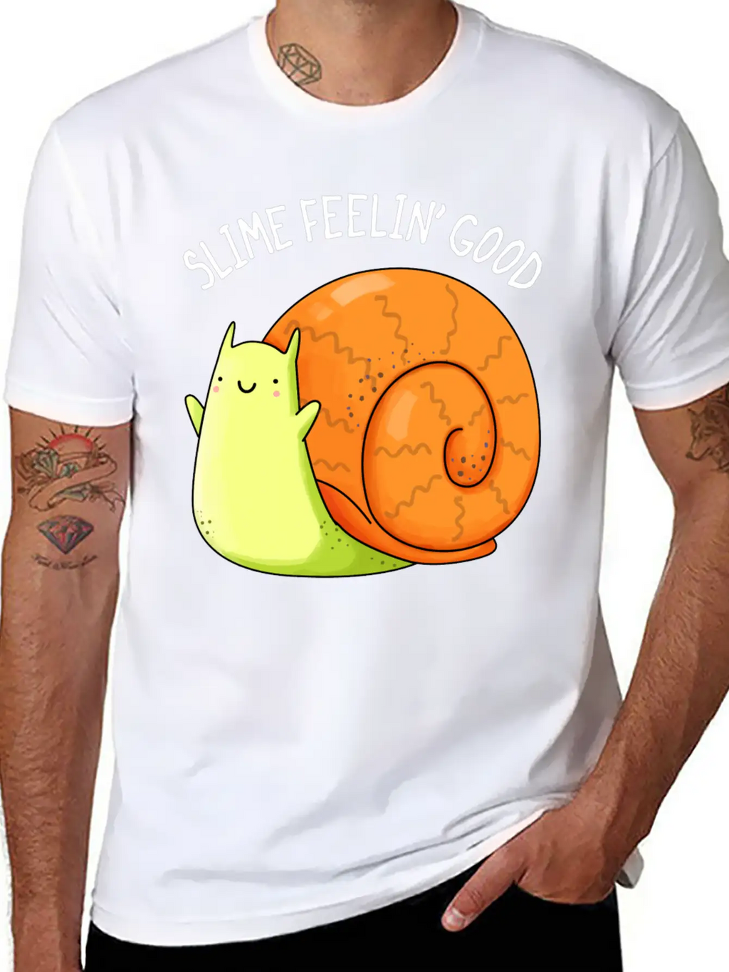 Slime Feeling Good Cute Snail Unisex Casual T-Shirt – Clean Design For Daily Comfort