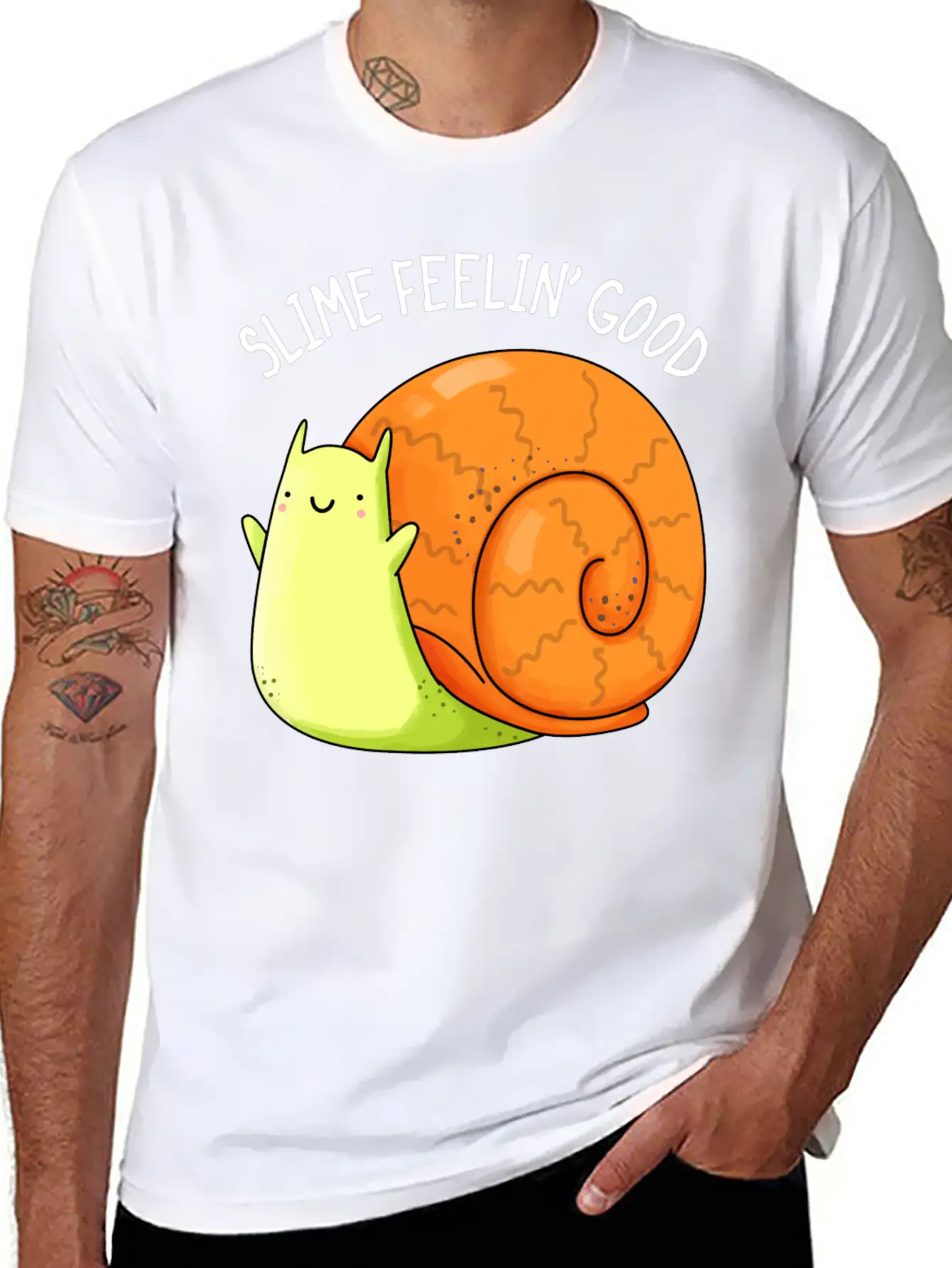 Slime Feeling Good Cute Snail Unisex Casual T-Shirt – Clean Design For Daily Comfort