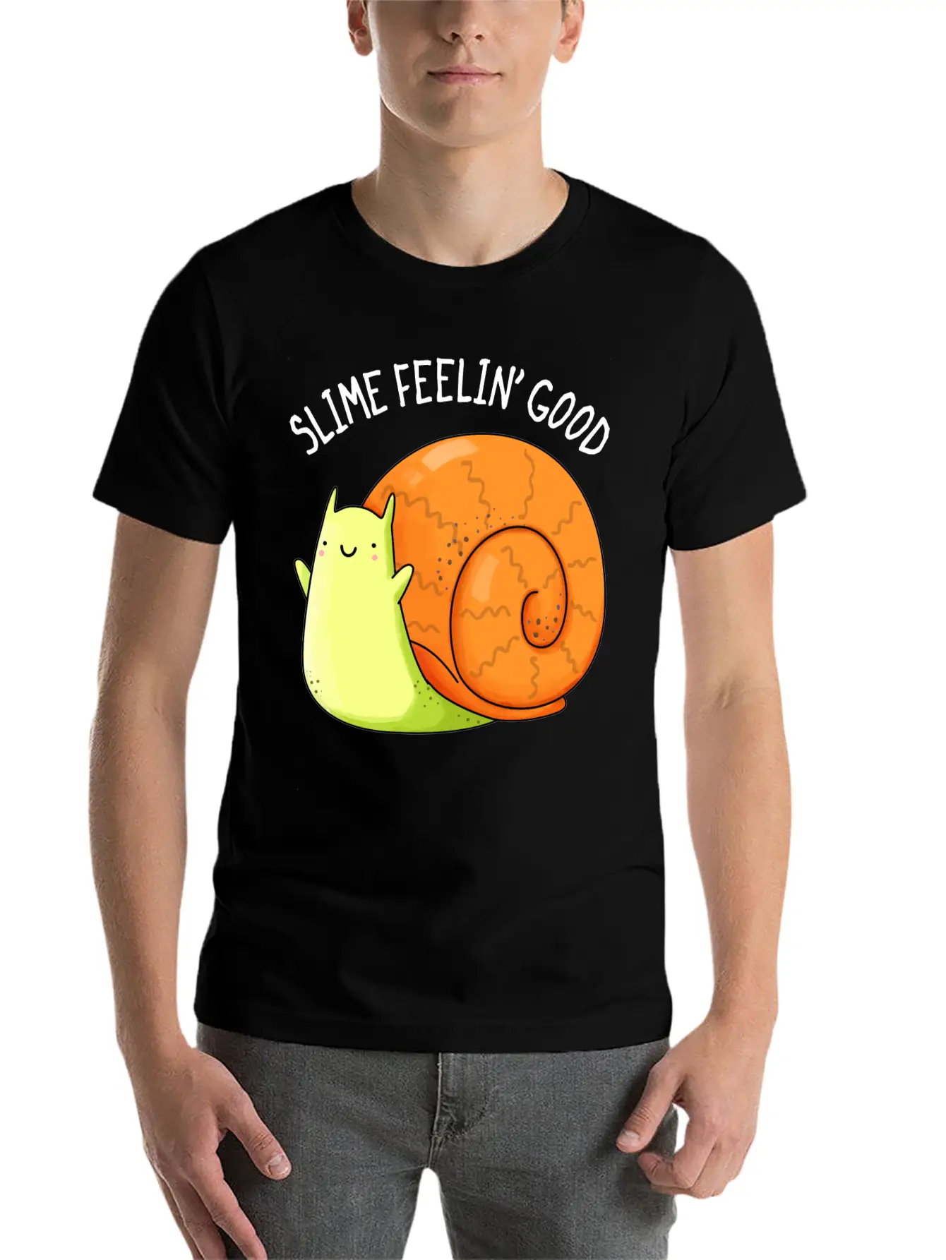 Slime Feeling Good Cute Snail Unisex Casual T-Shirt – Clean Design For Daily Comfort