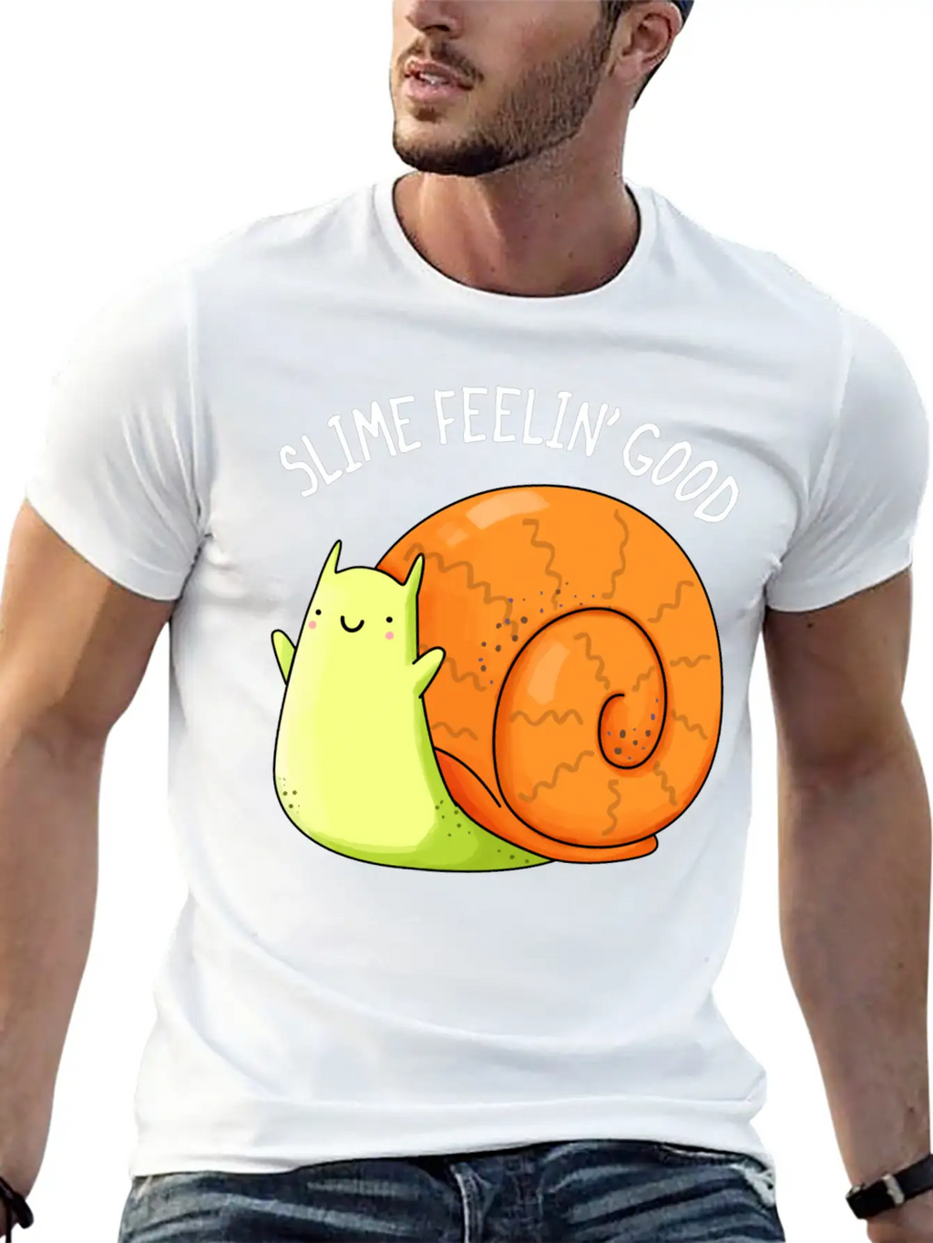 Slime Feeling Good Cute Snail Unisex Casual T-Shirt – Clean Design For Daily Comfort