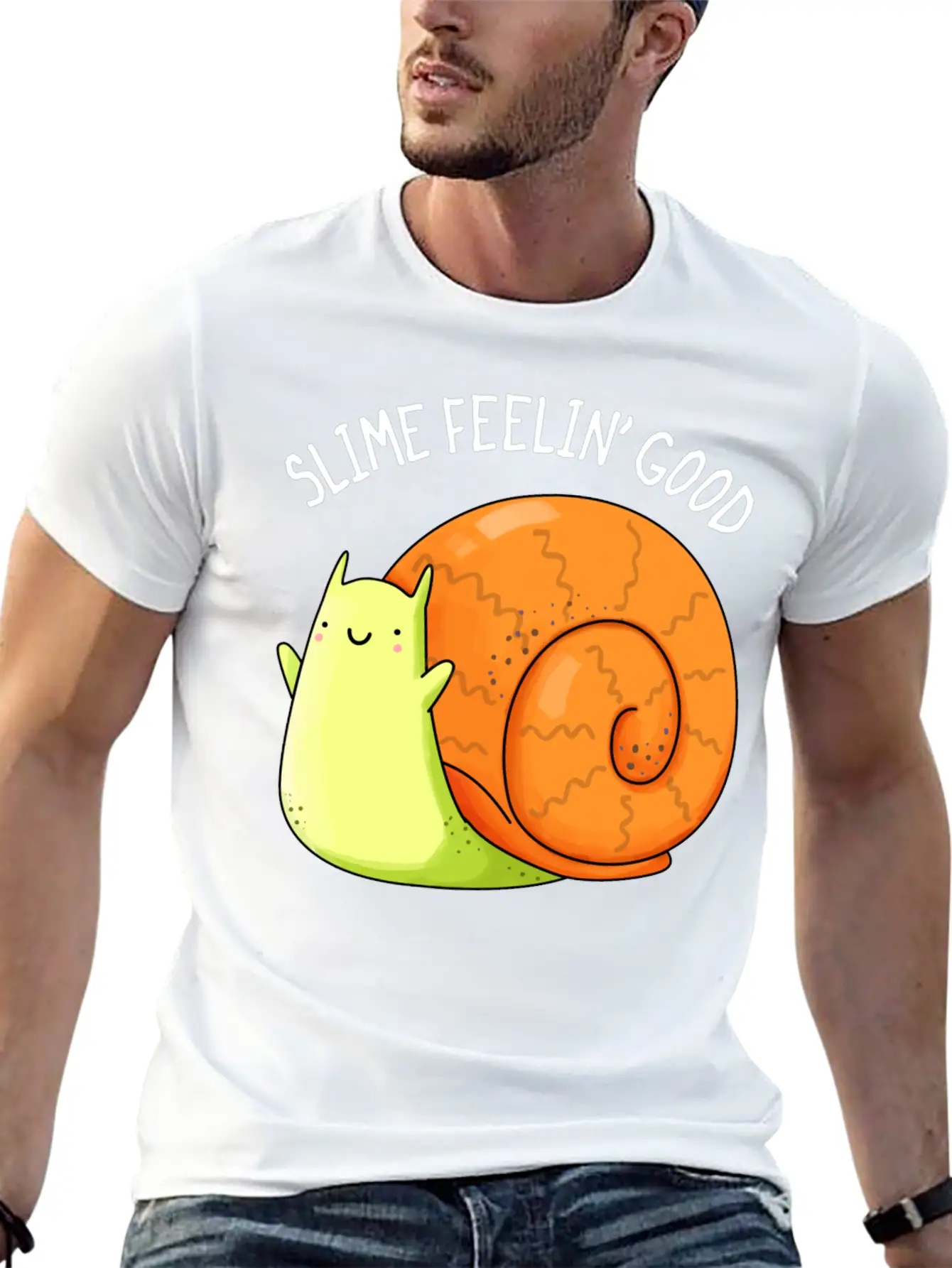 Slime Feeling Good Cute Snail Unisex Casual T-Shirt – Clean Design For Daily Comfort