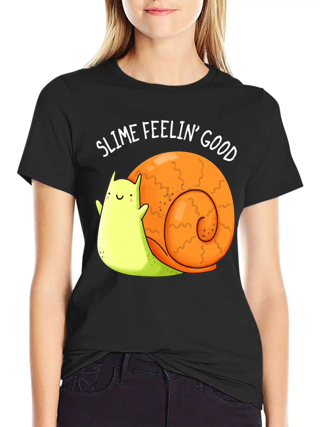 Slime Feeling Good Cute Snail Unisex Casual T-Shirt – Clean Design For Daily Comfort