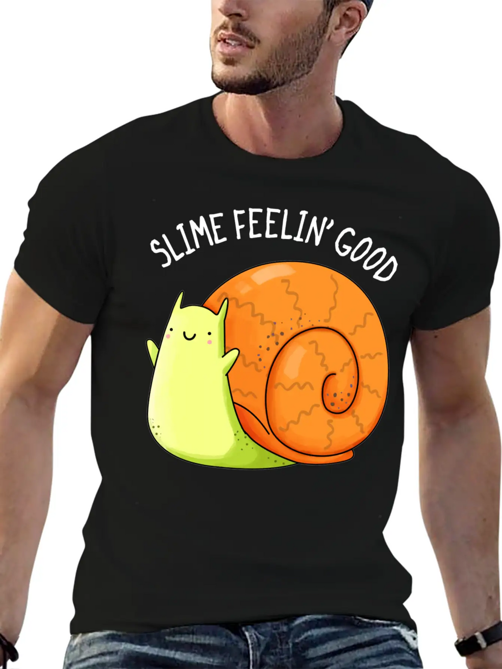 Slime Feeling Good Cute Snail Unisex Casual T-Shirt – Clean Design For Daily Comfort