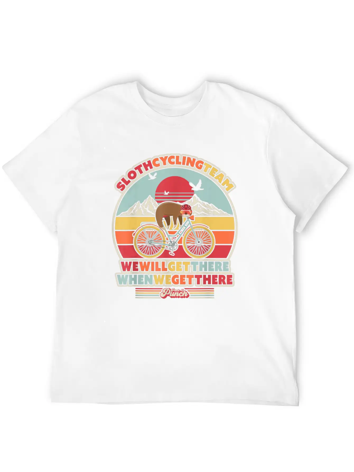 Sloth Cycling Team Essential Cotton Tee For Daily Outfits – Unisex Style