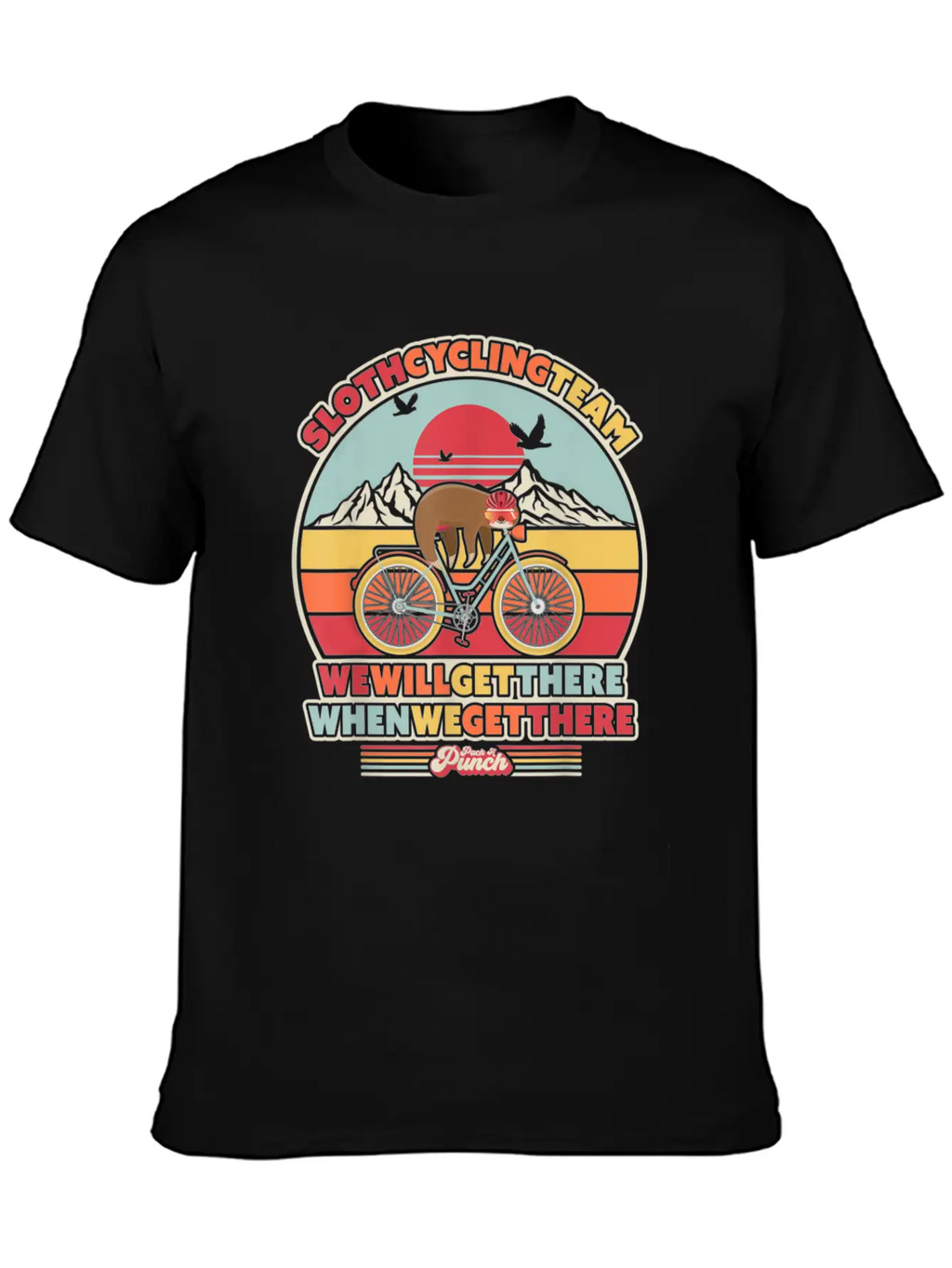 Sloth Cycling Team Essential Cotton Tee For Daily Outfits – Unisex Style